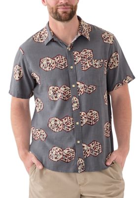 Lucky Brand Men's Dice Printed Short Sleeve Shirt
