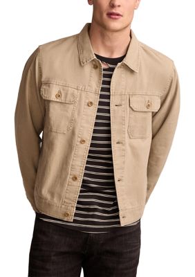 Lucky Brand Men's Linen Trucker Jacket, 2XL