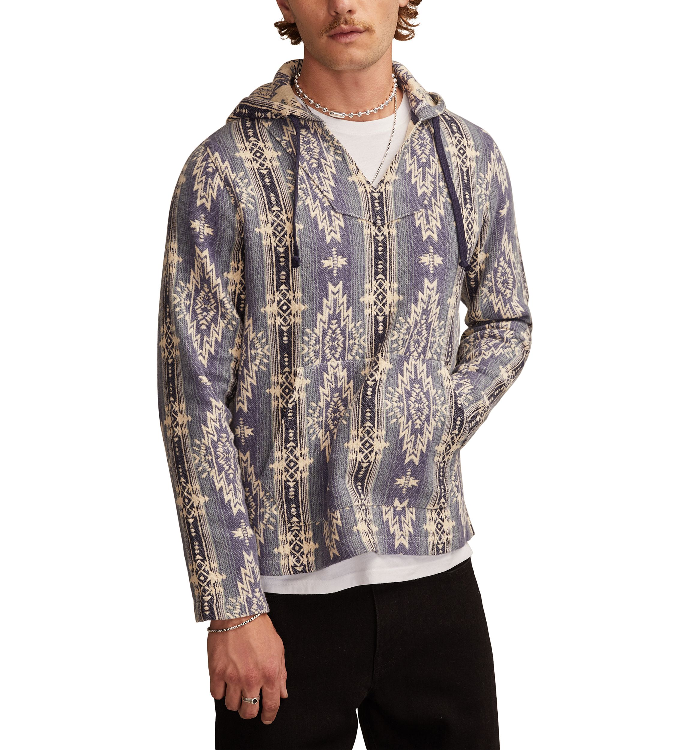 Woven Jacquard Printed Hoodie