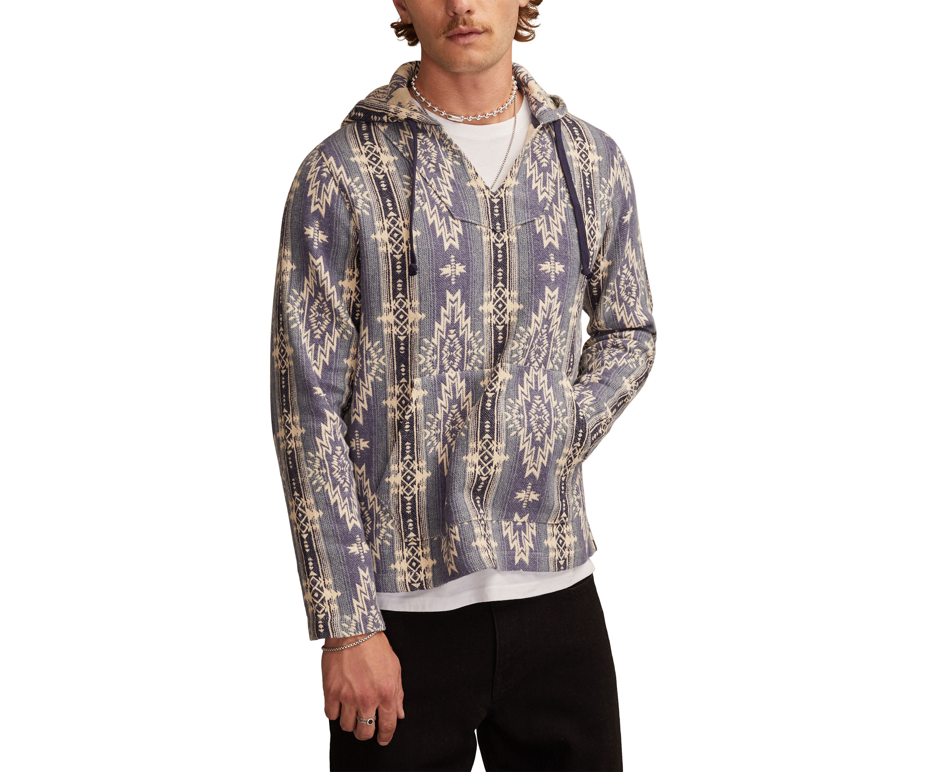 Woven Jacquard Printed Hoodie