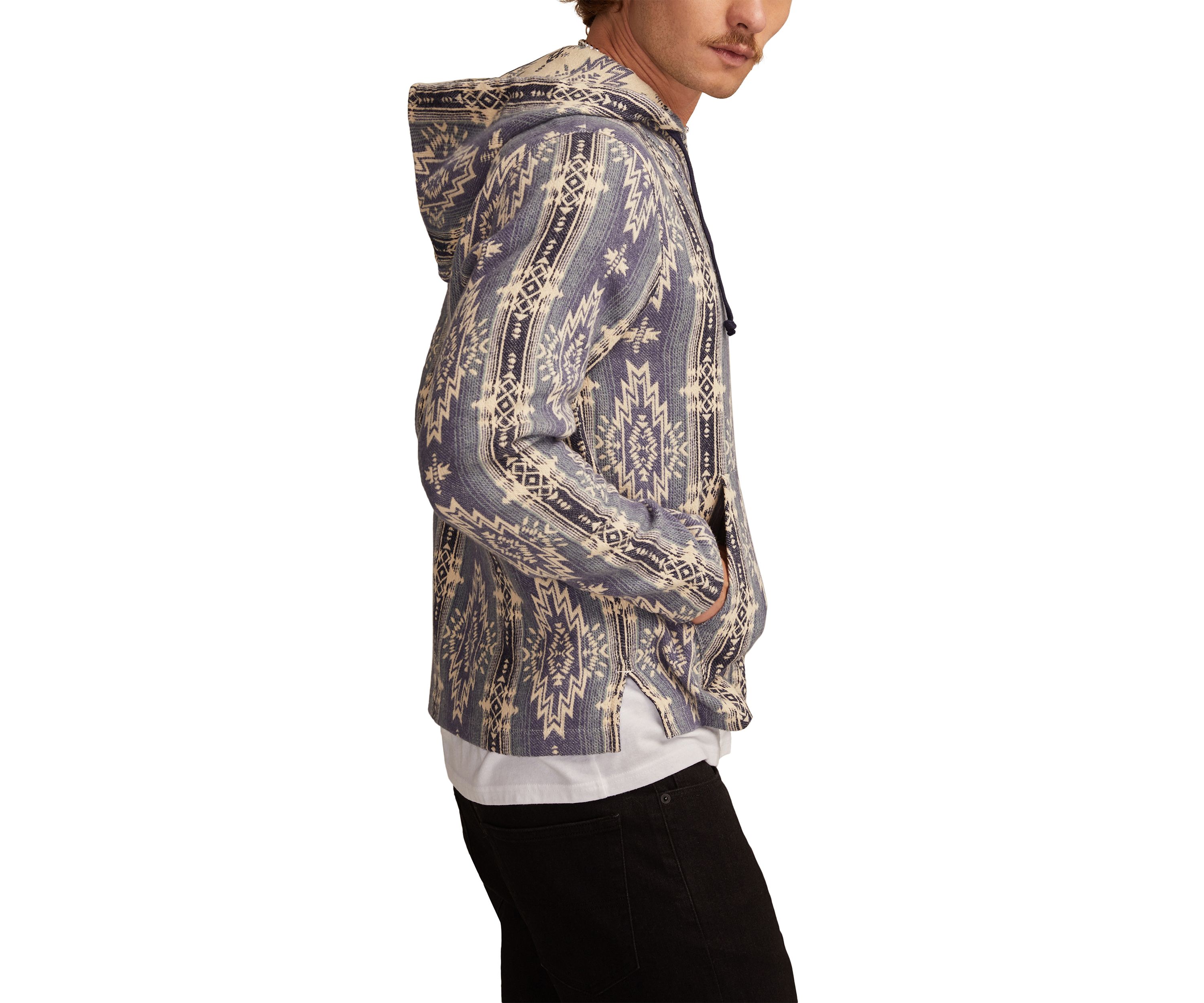 Woven Jacquard Printed Hoodie
