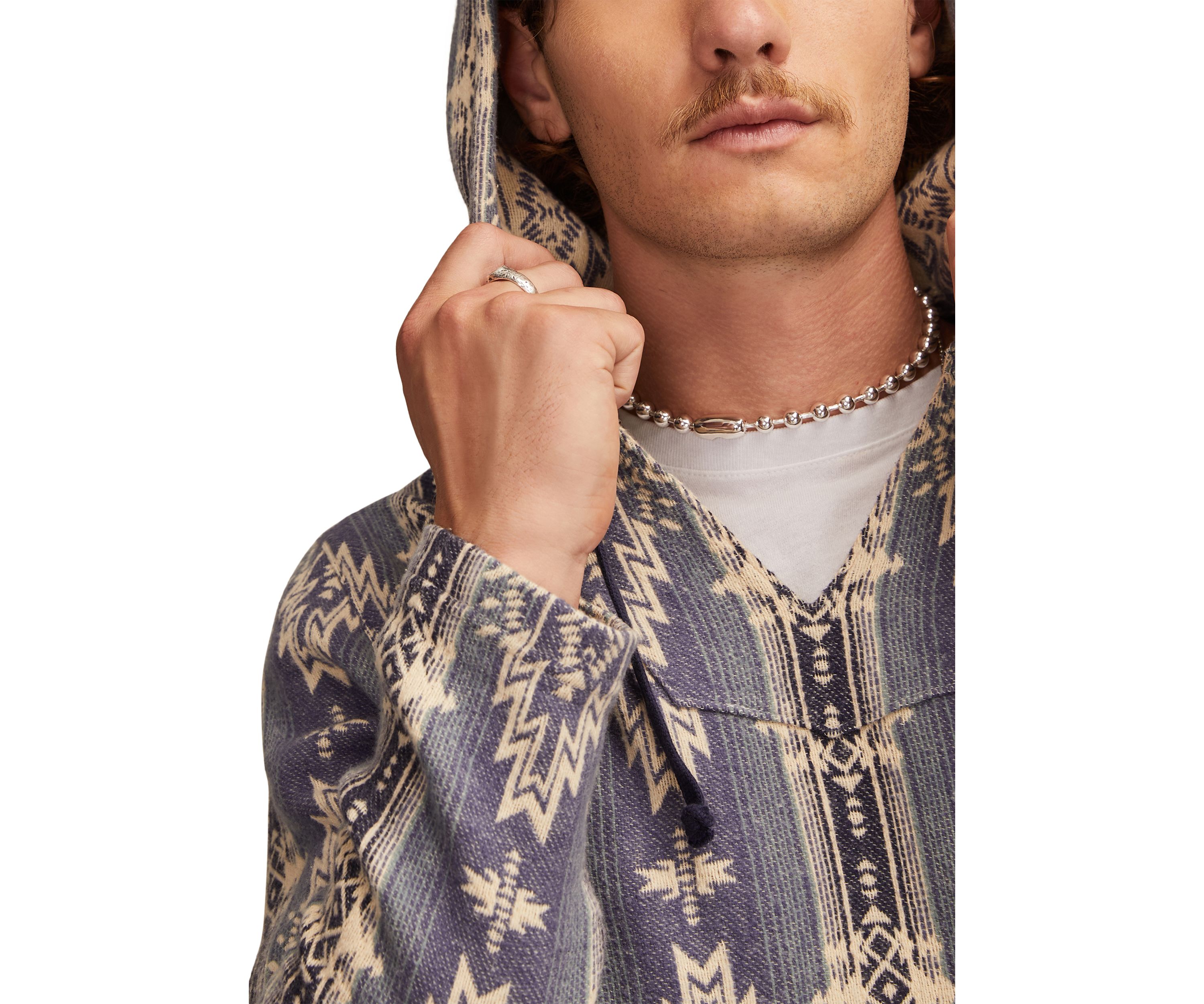 Woven Jacquard Printed Hoodie