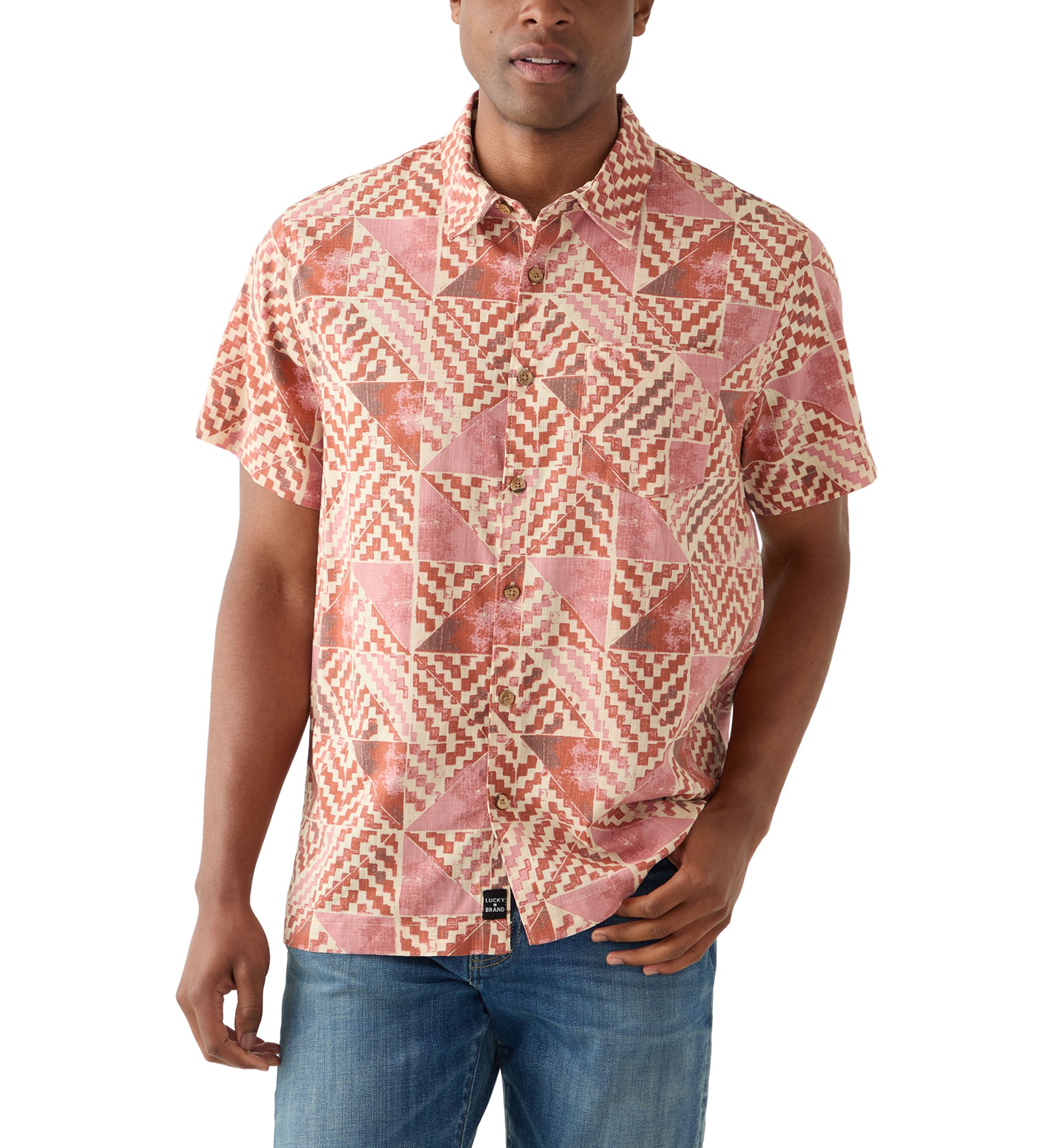 Mens Short Sleeve Printed Playa Shirt