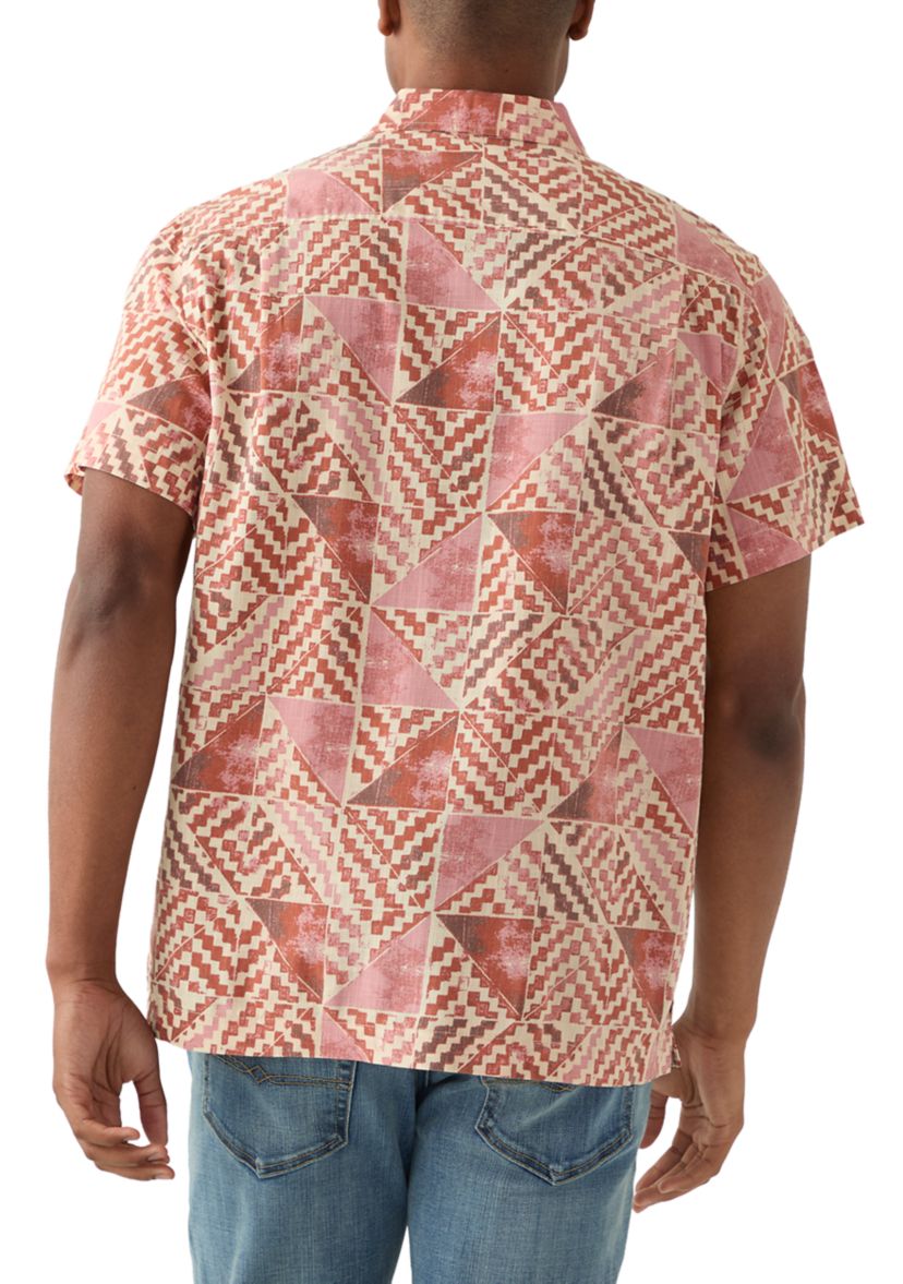 Mens Short Sleeve Printed Playa Shirt