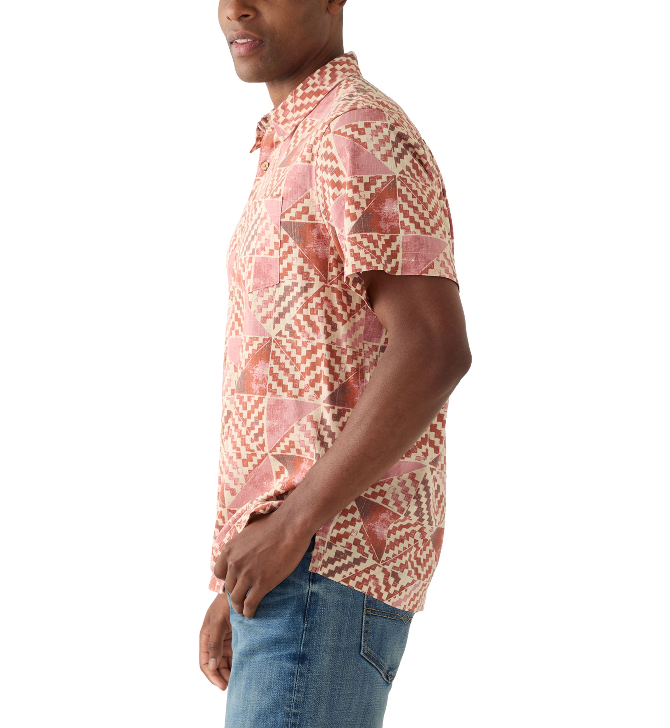 Mens Short Sleeve Printed Playa Shirt