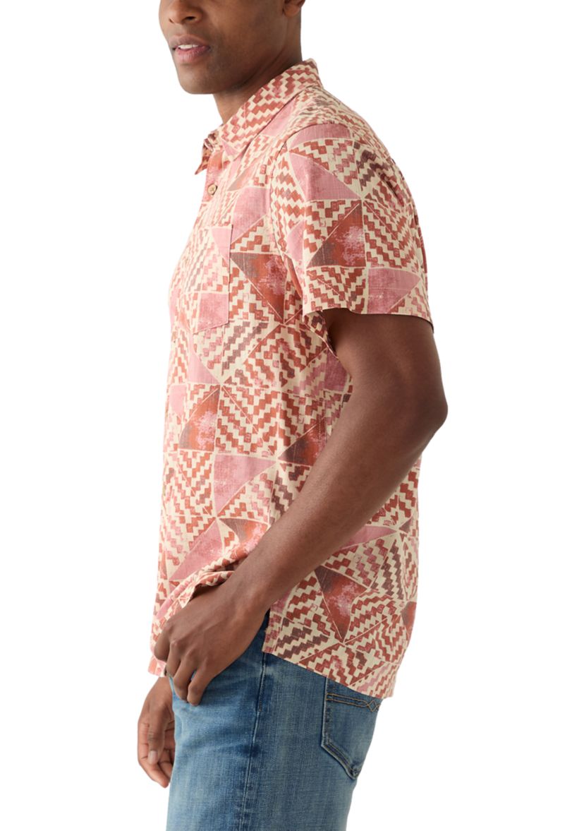 Mens Short Sleeve Printed Playa Shirt