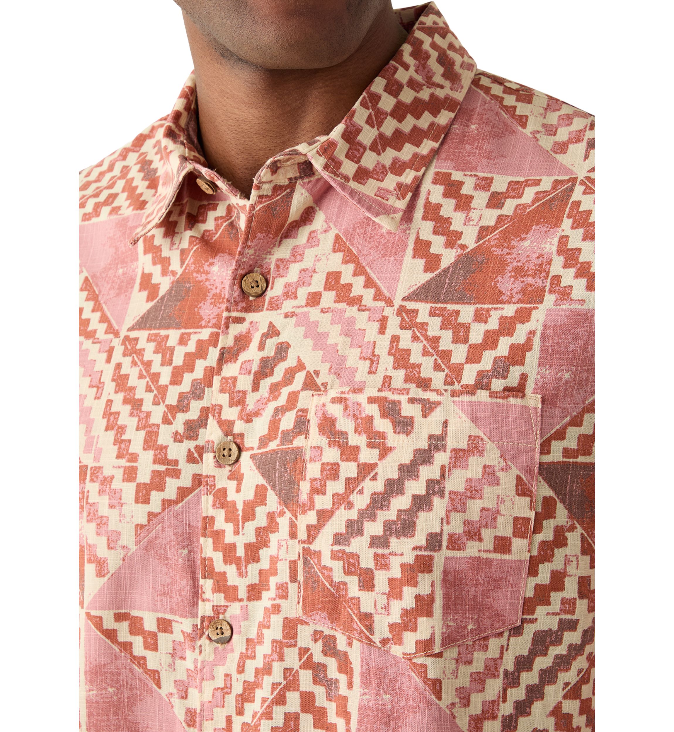 Mens Short Sleeve Printed Playa Shirt