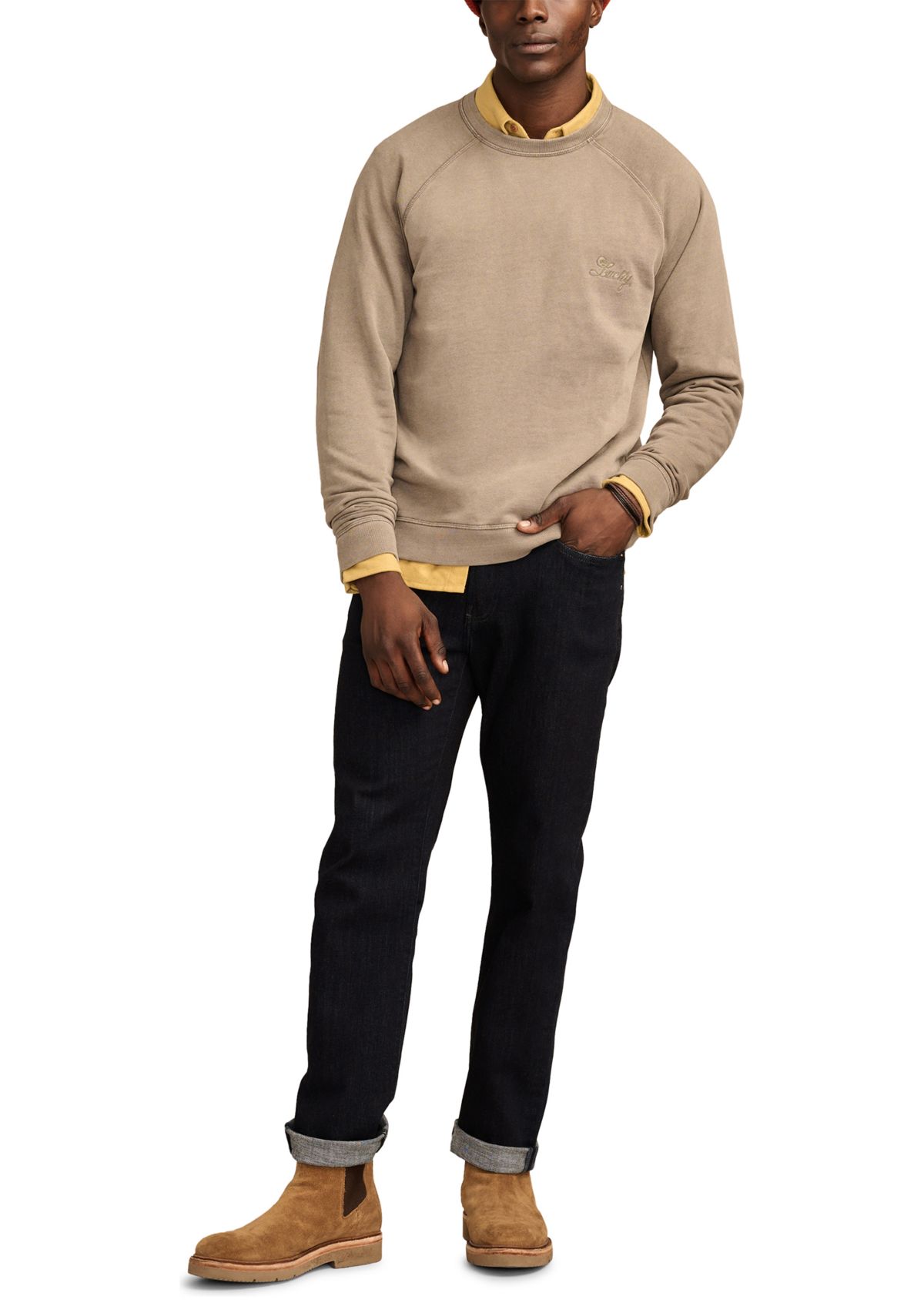 Mens Logo Fleece Raglan Sweatshirt 