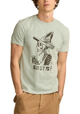 Lucky Brand Men's Shots Skeleton Short Sleeve Graphic T-Shirt