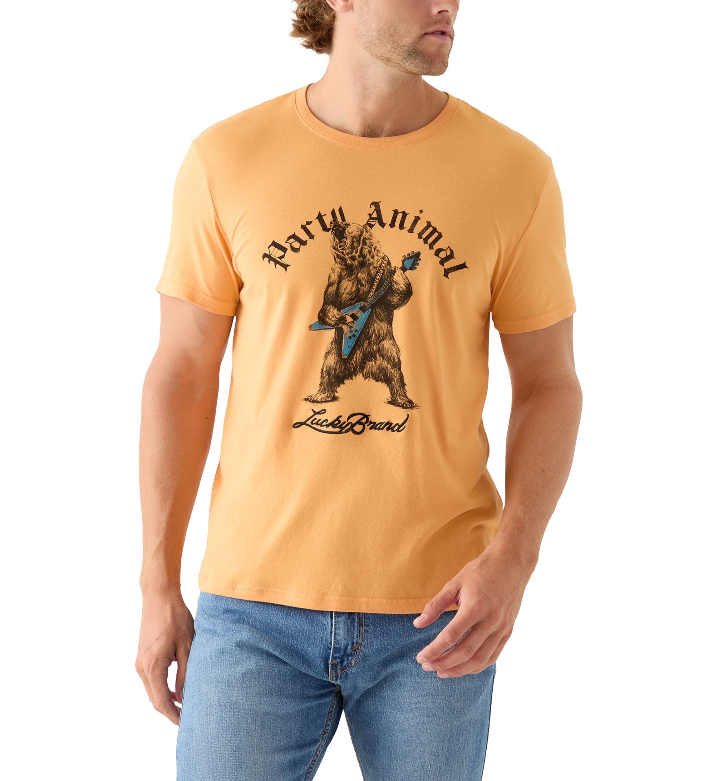 Mens Short Sleeve Party Animal Crew Neck T-Shirt