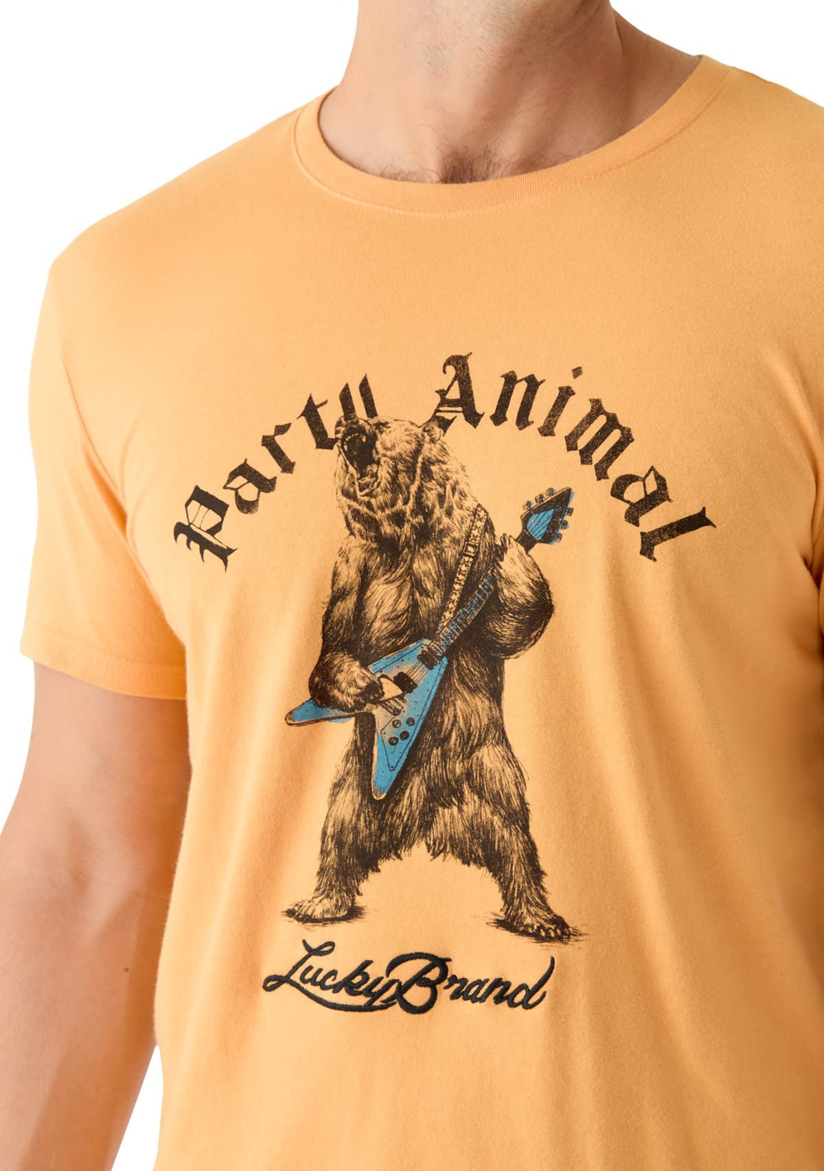 Mens Short Sleeve Party Animal Crew Neck T-Shirt