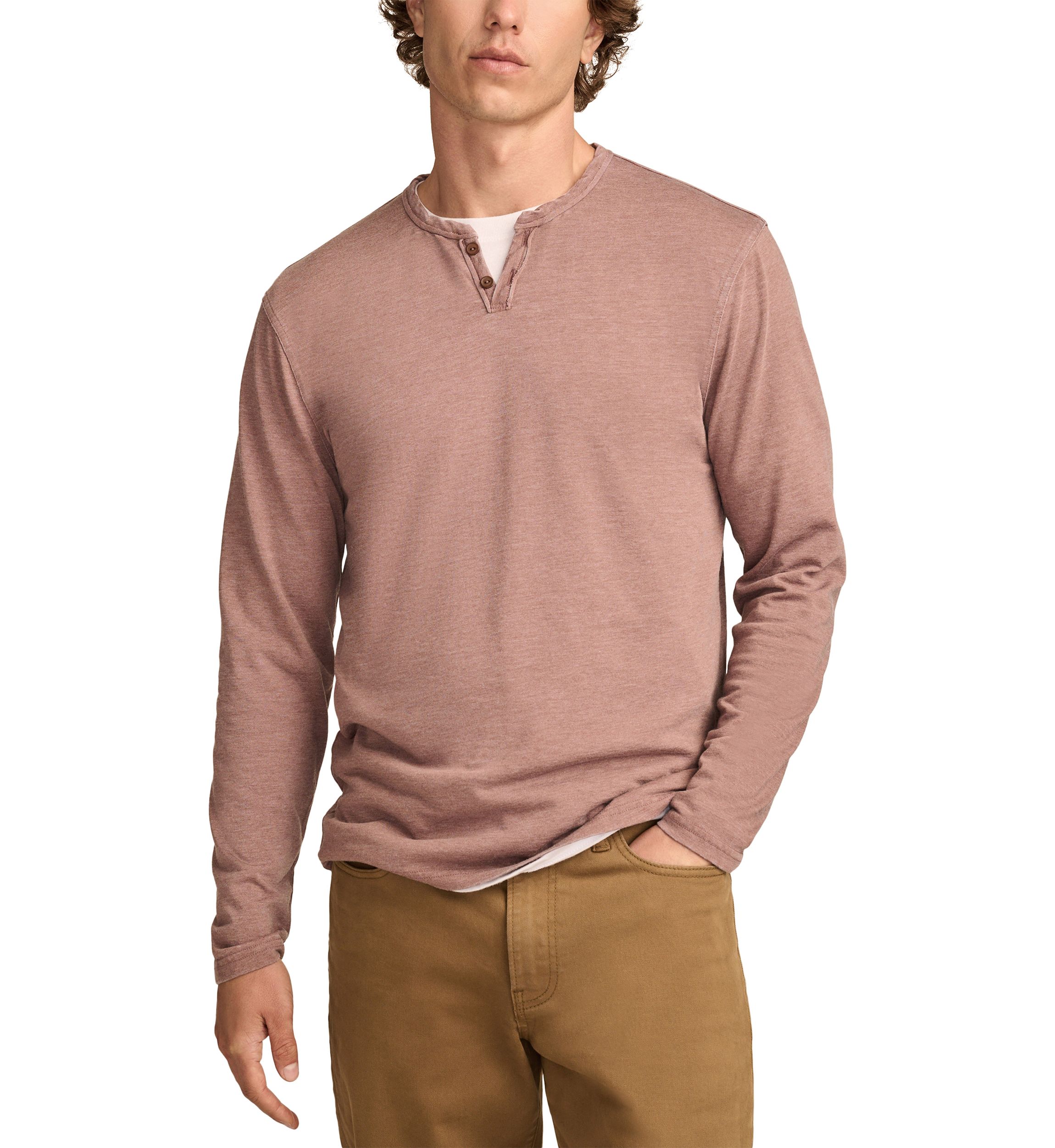 Big & Tall Venice Burnout Long Sleeve Shirt