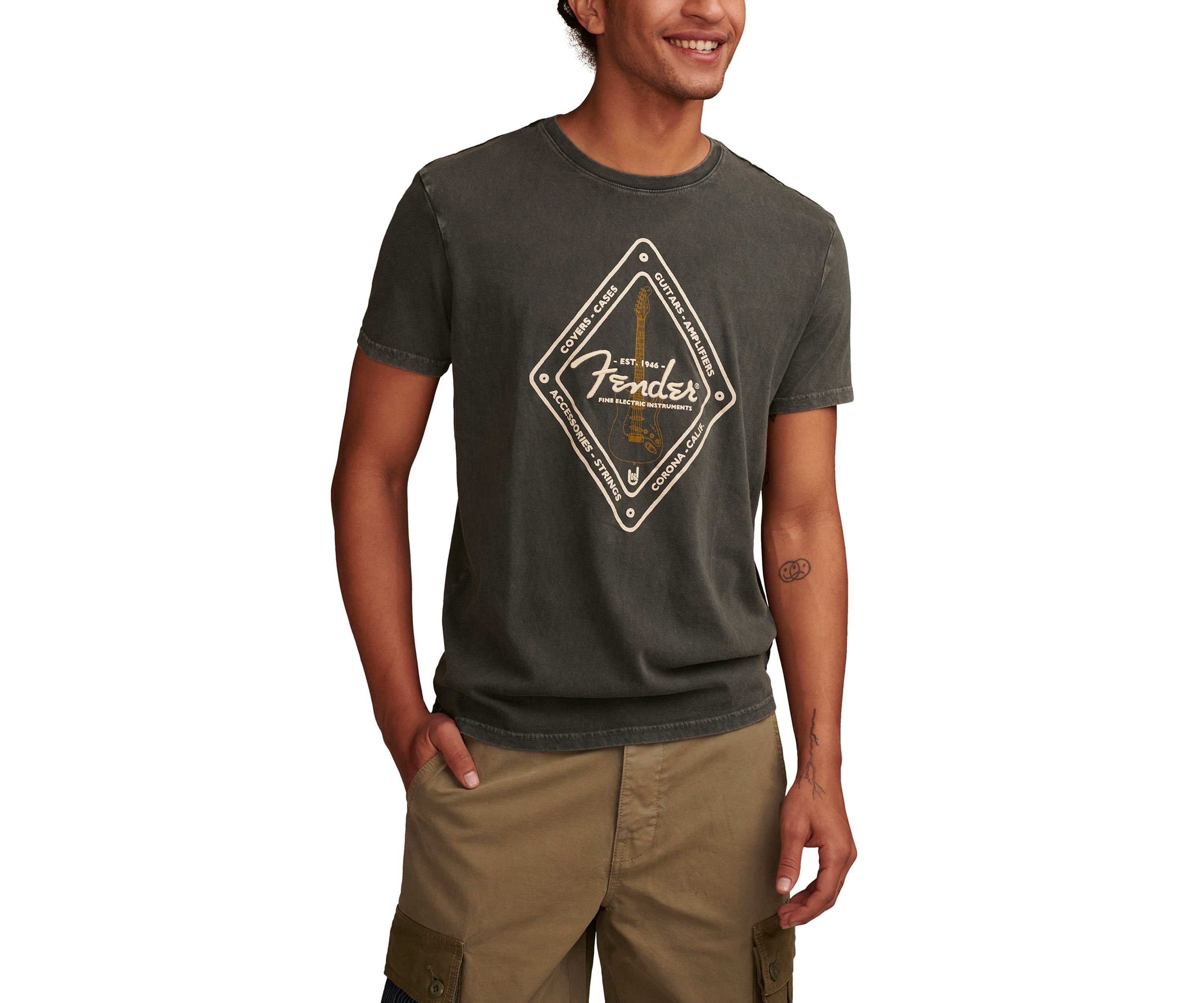 Big & Tall Short Sleeve Fender Diamond Graphic T-Shirt