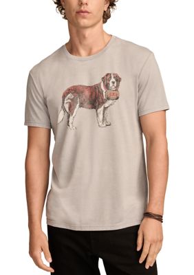 Lucky Brand Men's Big & Tall Short Sleeve St. Bernard Graphic T-Shirt
