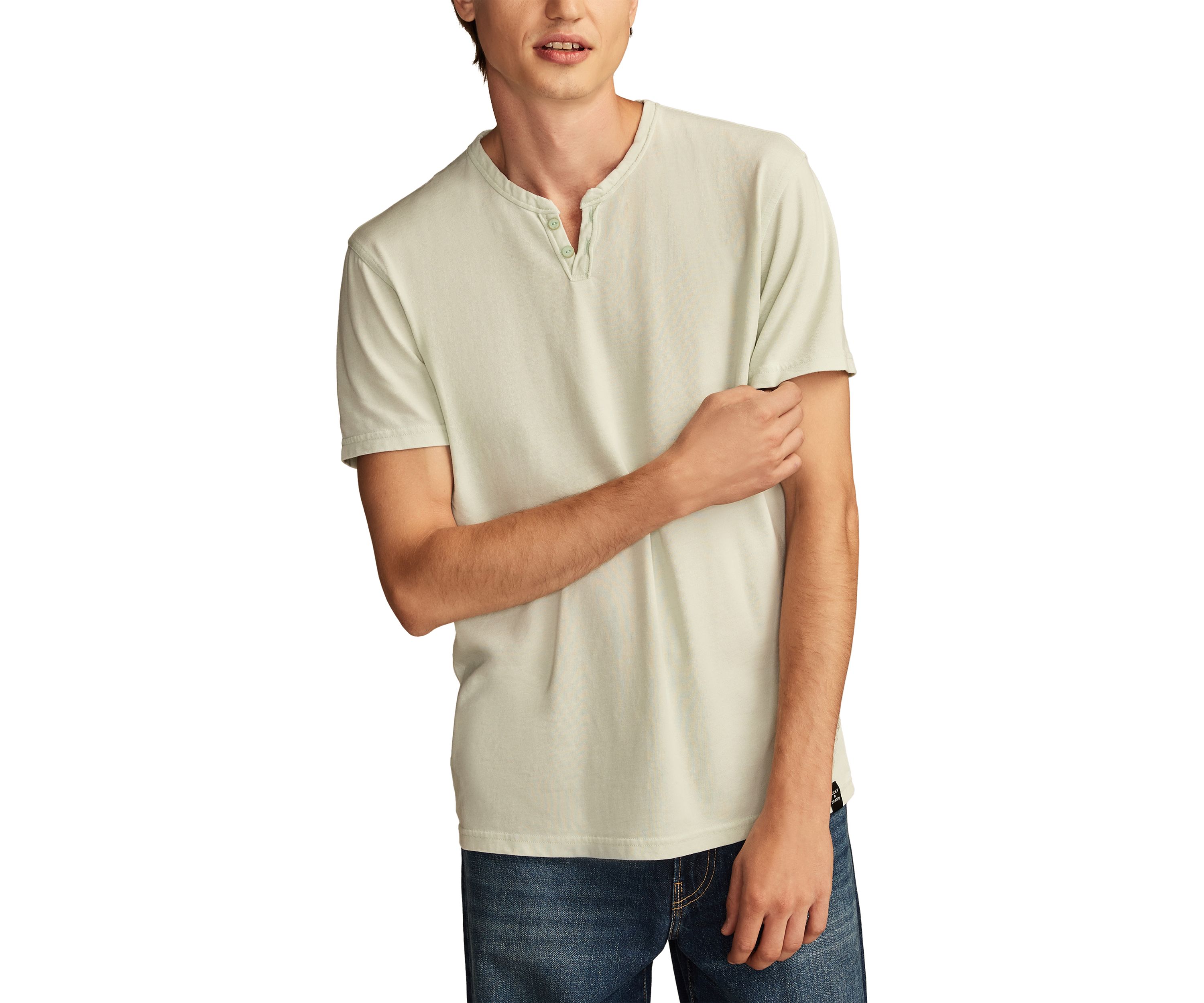 Big & Tall Venice Burnout Henley T-Shirt