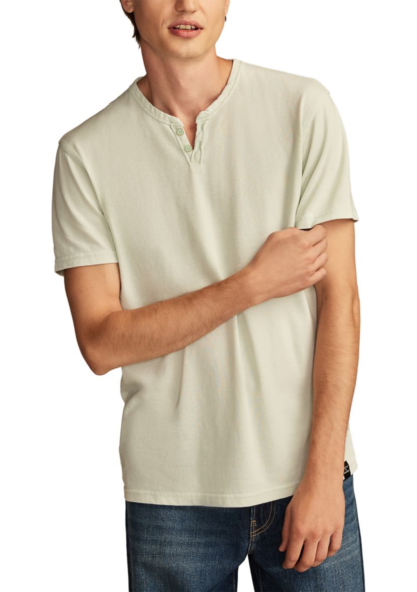 Big & Tall Venice Burnout Henley T-Shirt