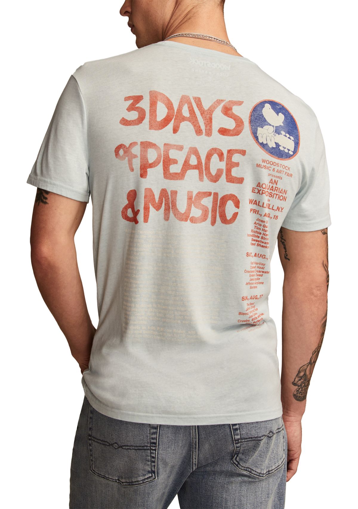 Big & Tall Short Sleeve Woodstock Poster Graphic T-Shirt