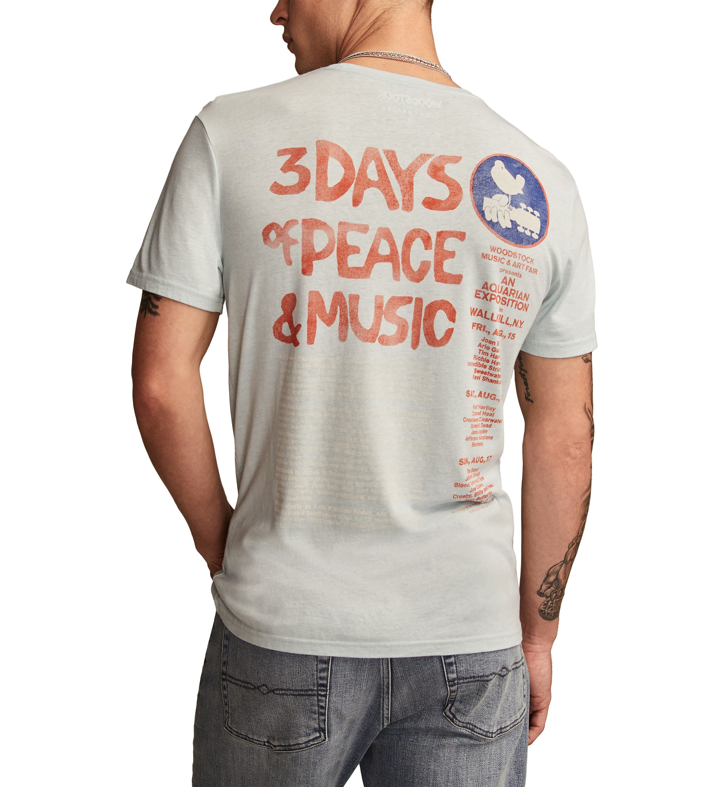 Big & Tall Short Sleeve Woodstock Poster Graphic T-Shirt