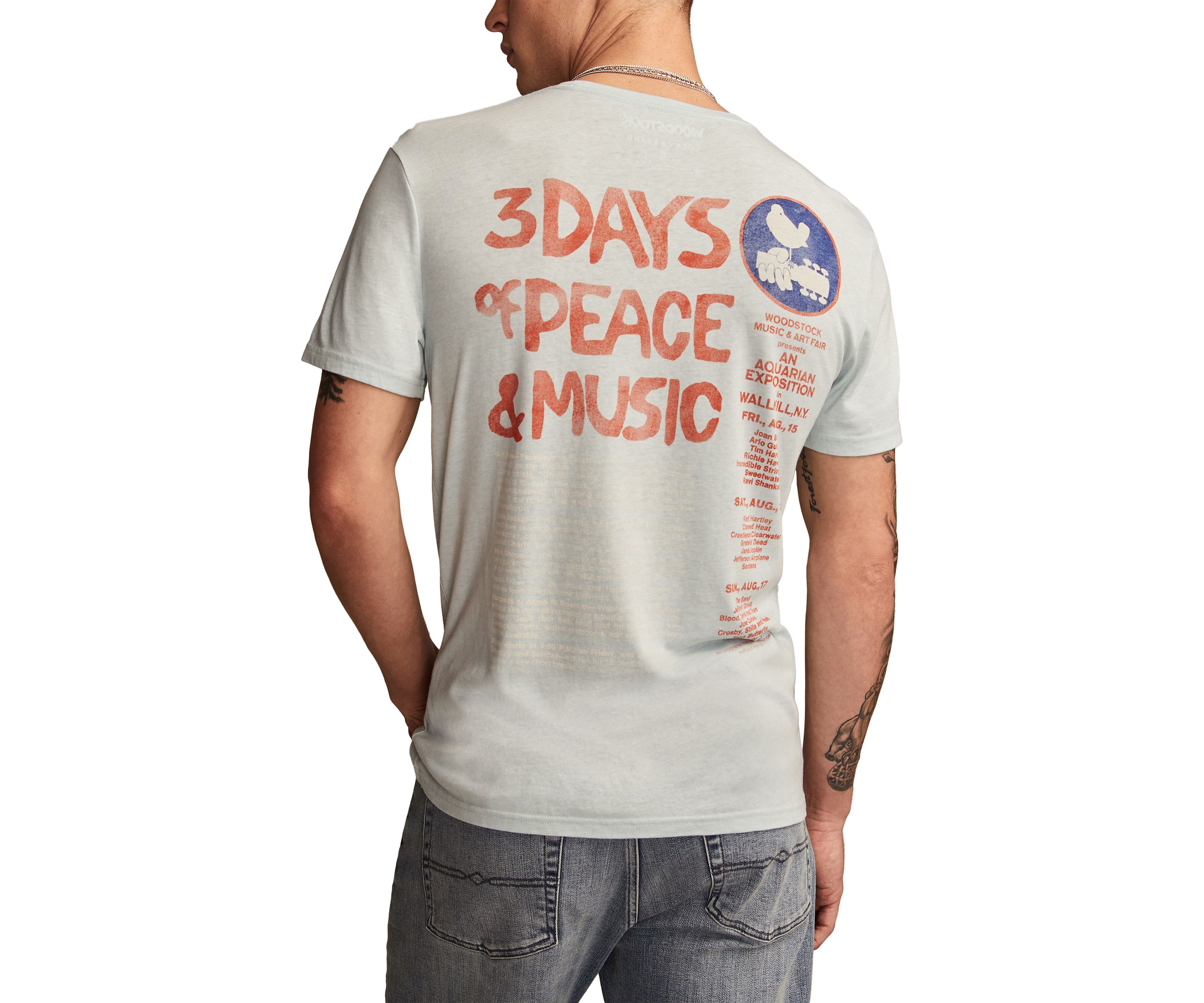 Big & Tall Short Sleeve Woodstock Poster Graphic T-Shirt