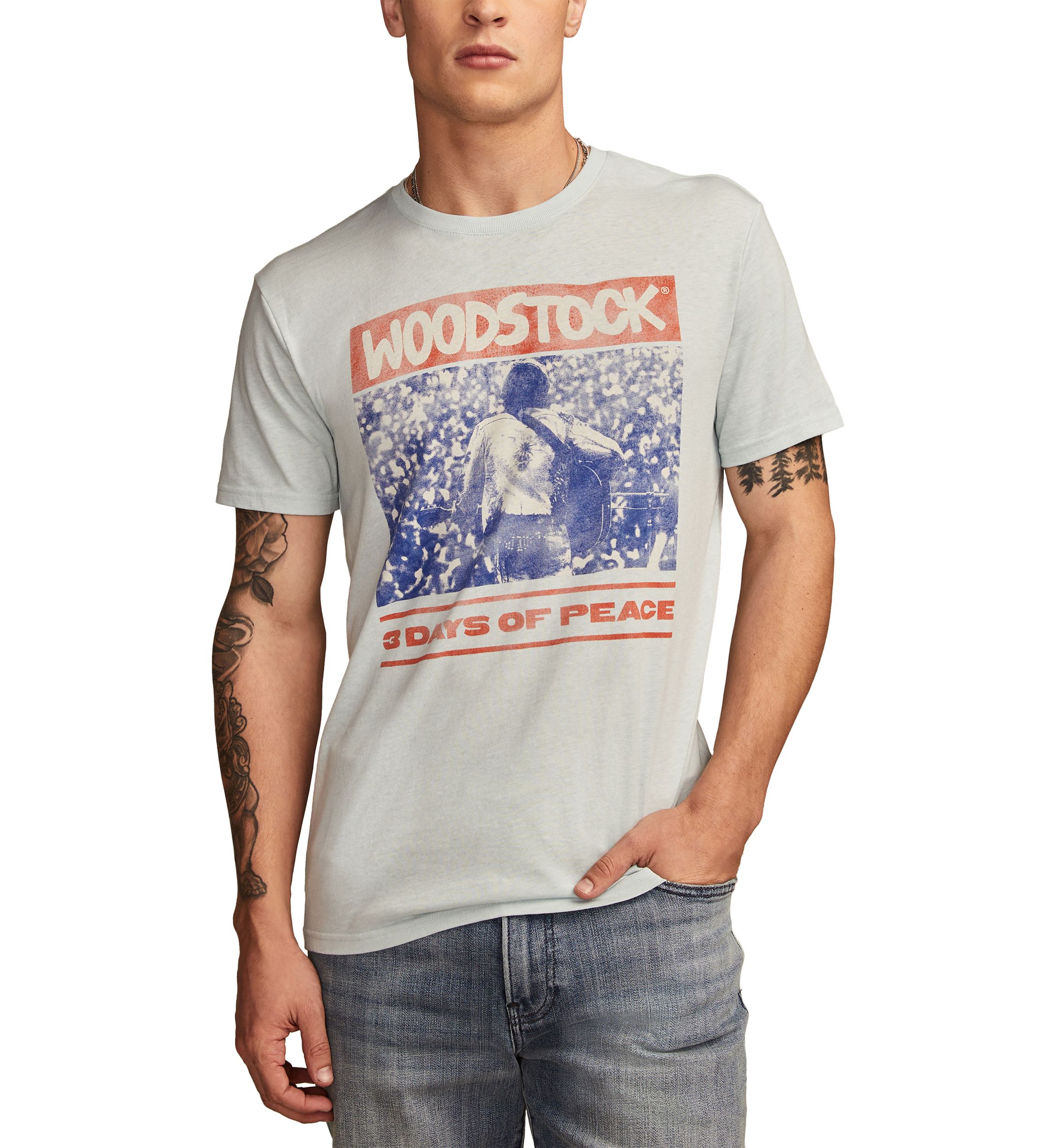 Big & Tall Short Sleeve Woodstock Poster Graphic T-Shirt