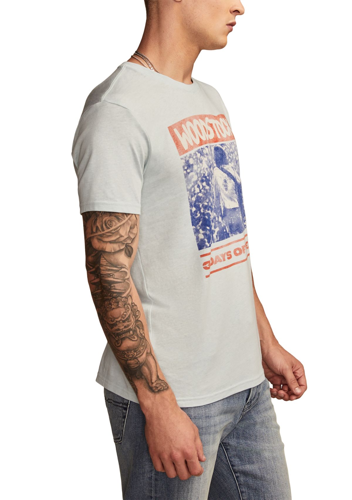 Big & Tall Short Sleeve Woodstock Poster Graphic T-Shirt