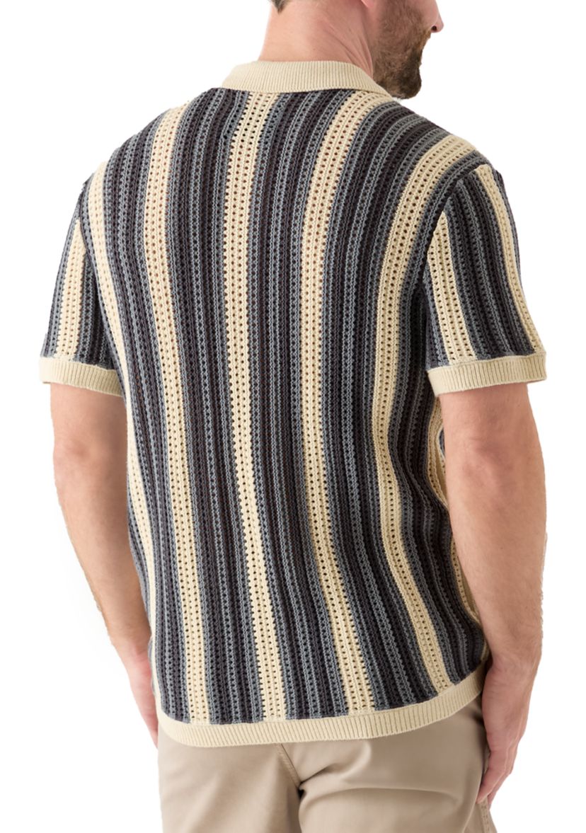 Stripe Button Through Sweater