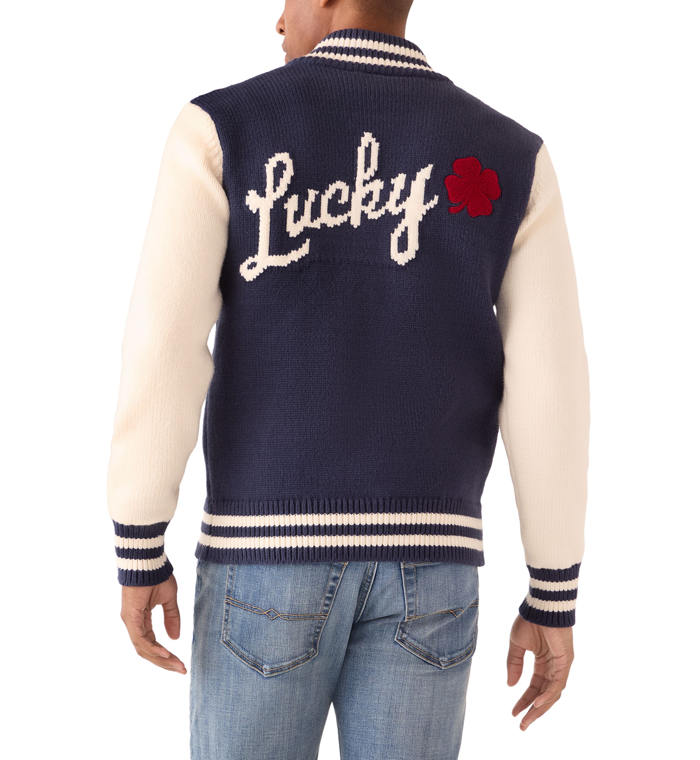 Mens Sweater Bomber Jacket