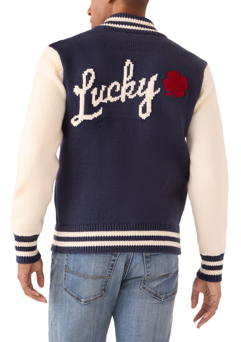 Mens Sweater Bomber Jacket