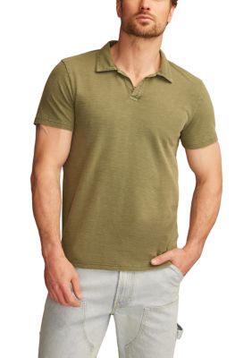 Lucky Brand Men's Jacquard Slub Knit Jersey Polo Shirt, 2XL
