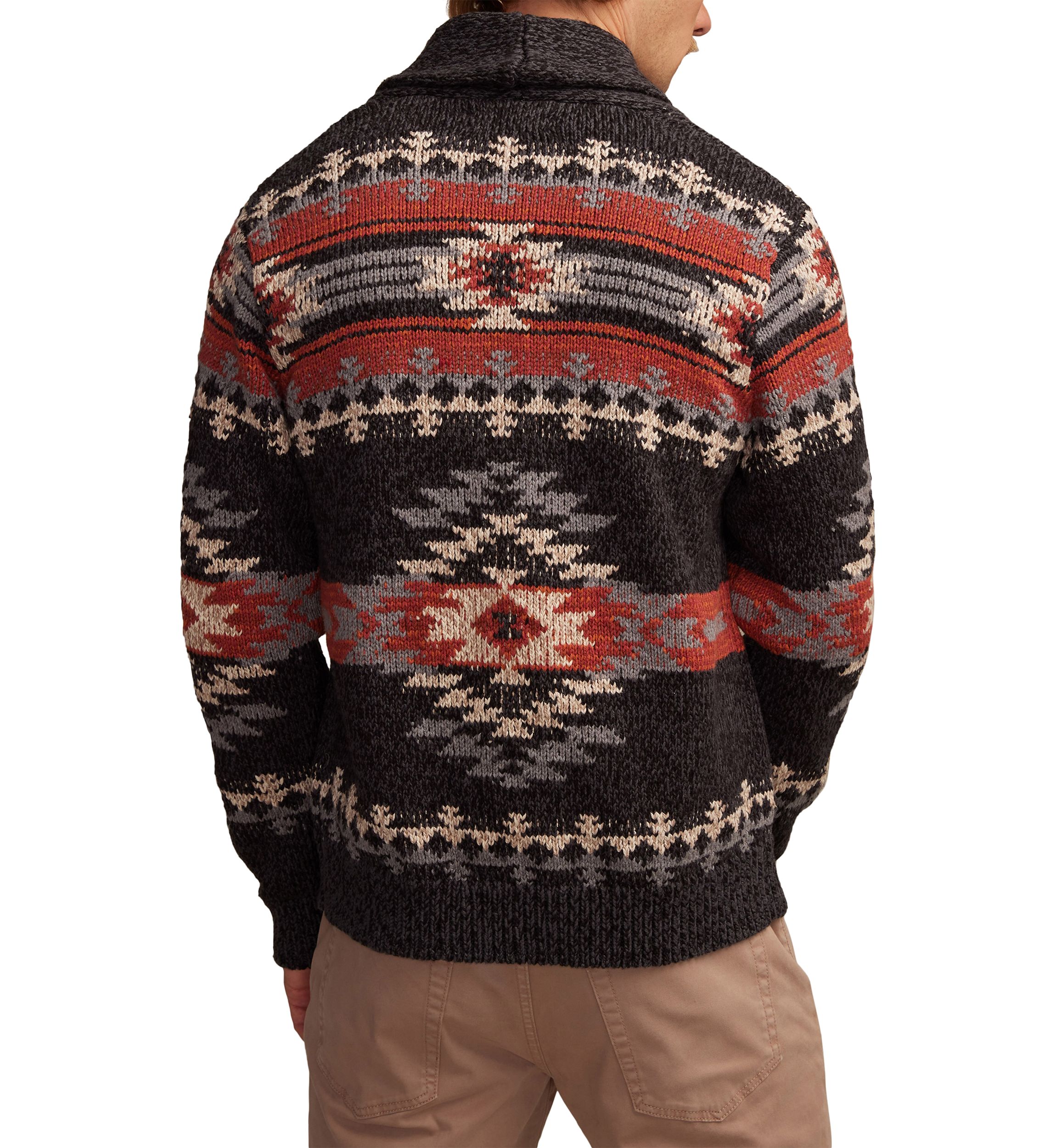 Printed Shawl Collar Cardigan 