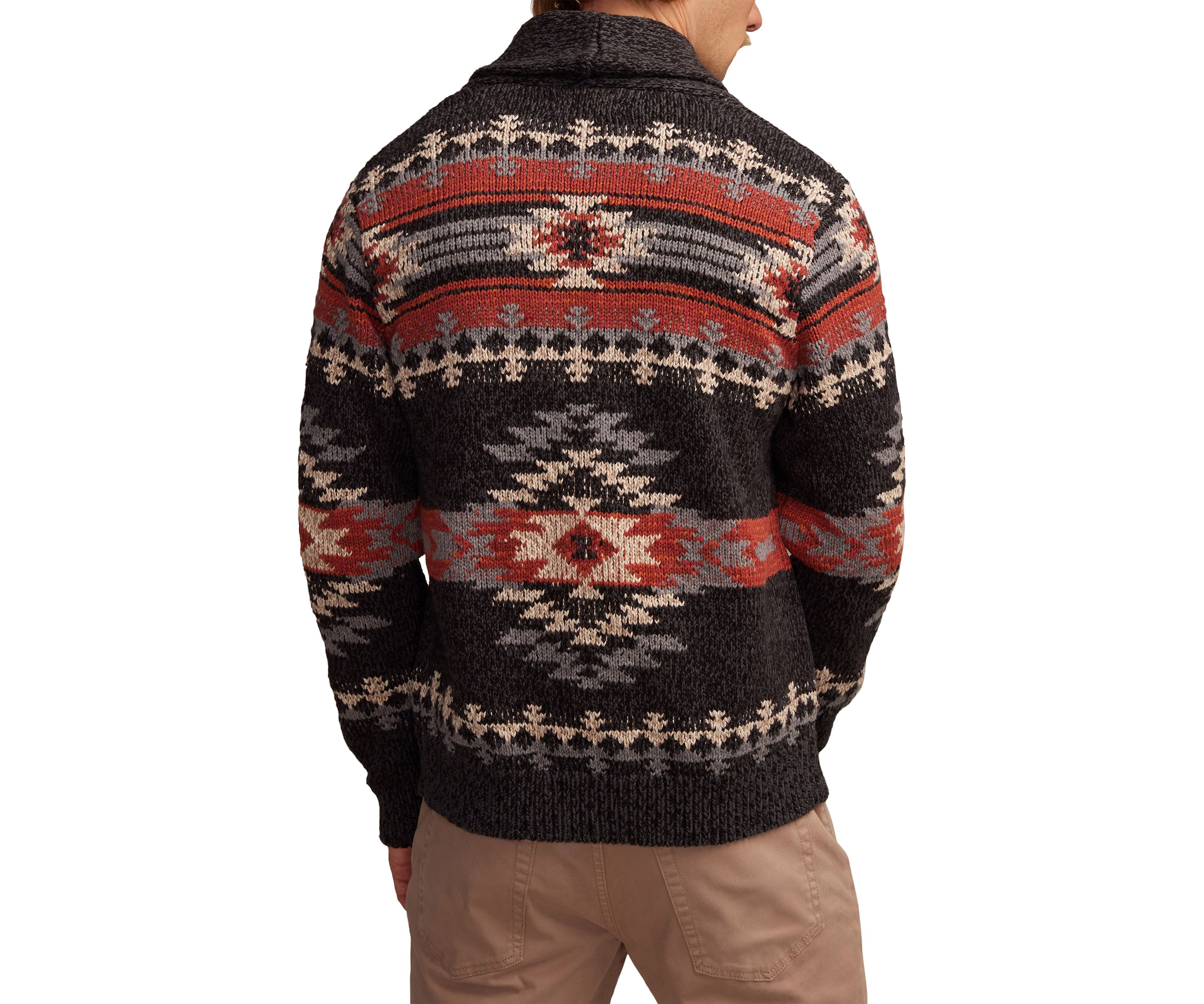 Printed Shawl Collar Cardigan 