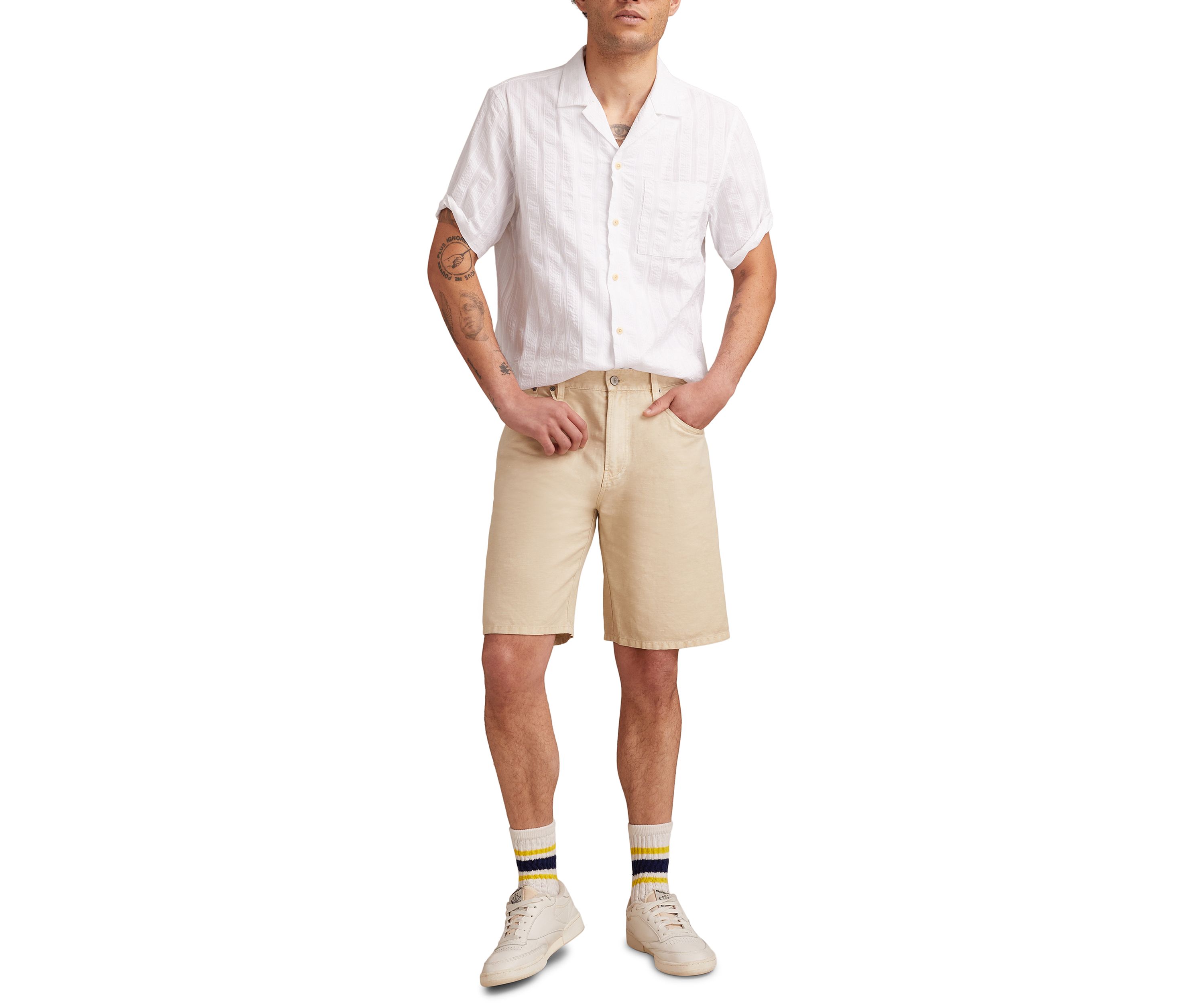 Seersucker Camp Collar Short Sleeve Shirt