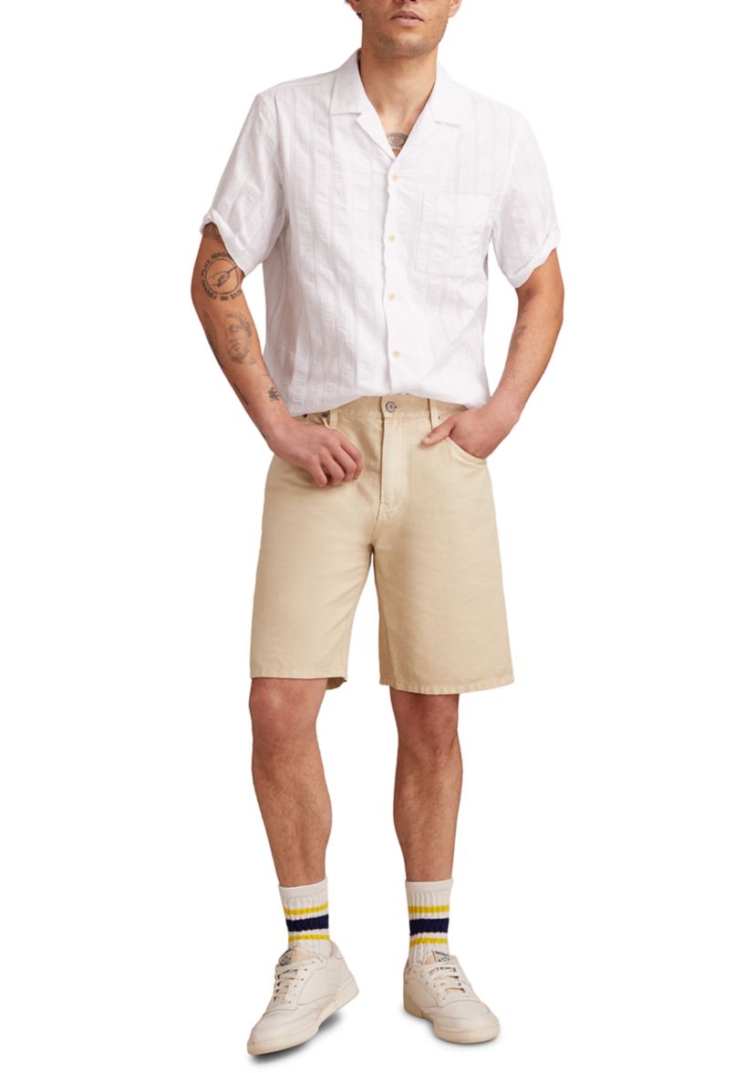 Seersucker Camp Collar Short Sleeve Shirt