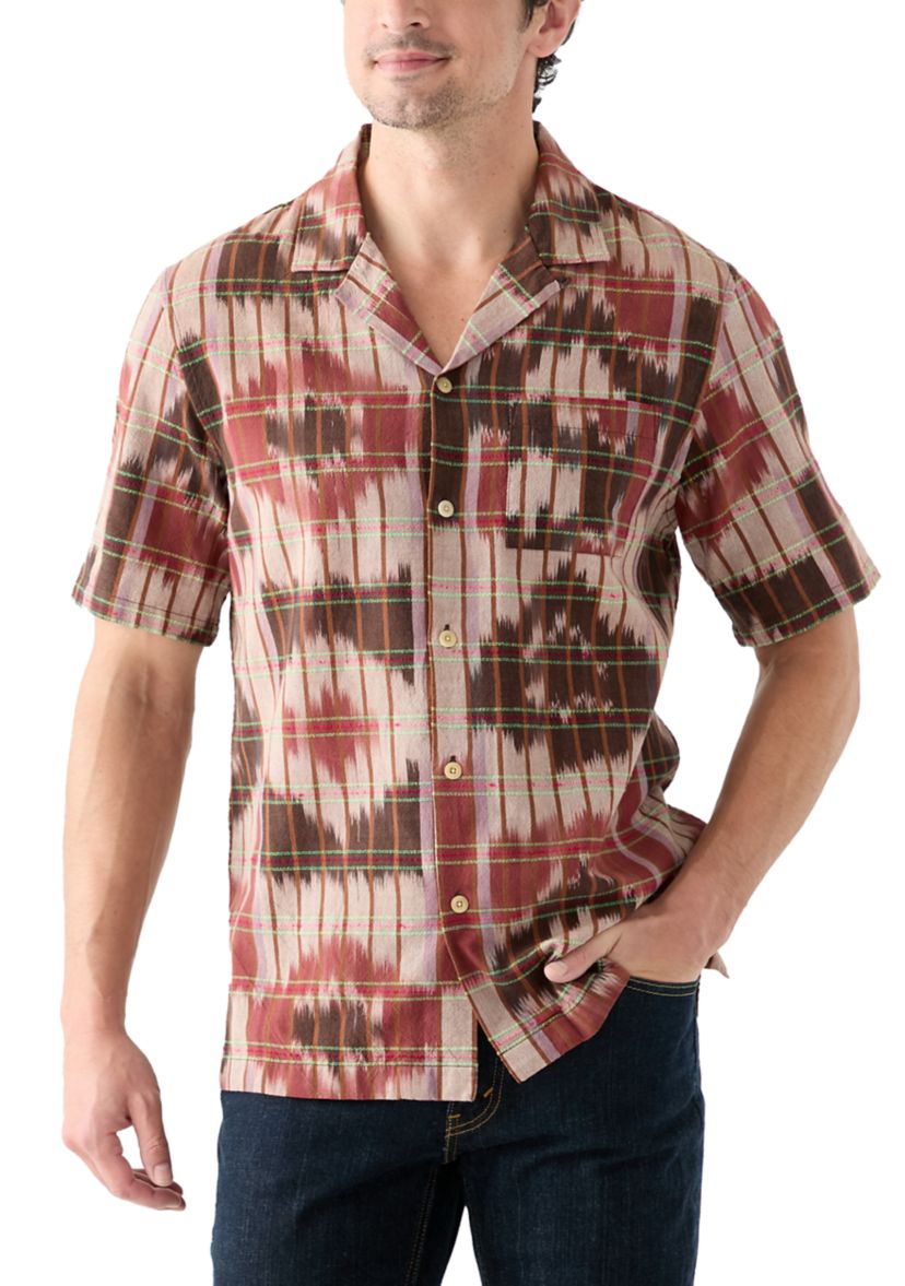 Ikat Camp Collar Short Sleeve Shirt