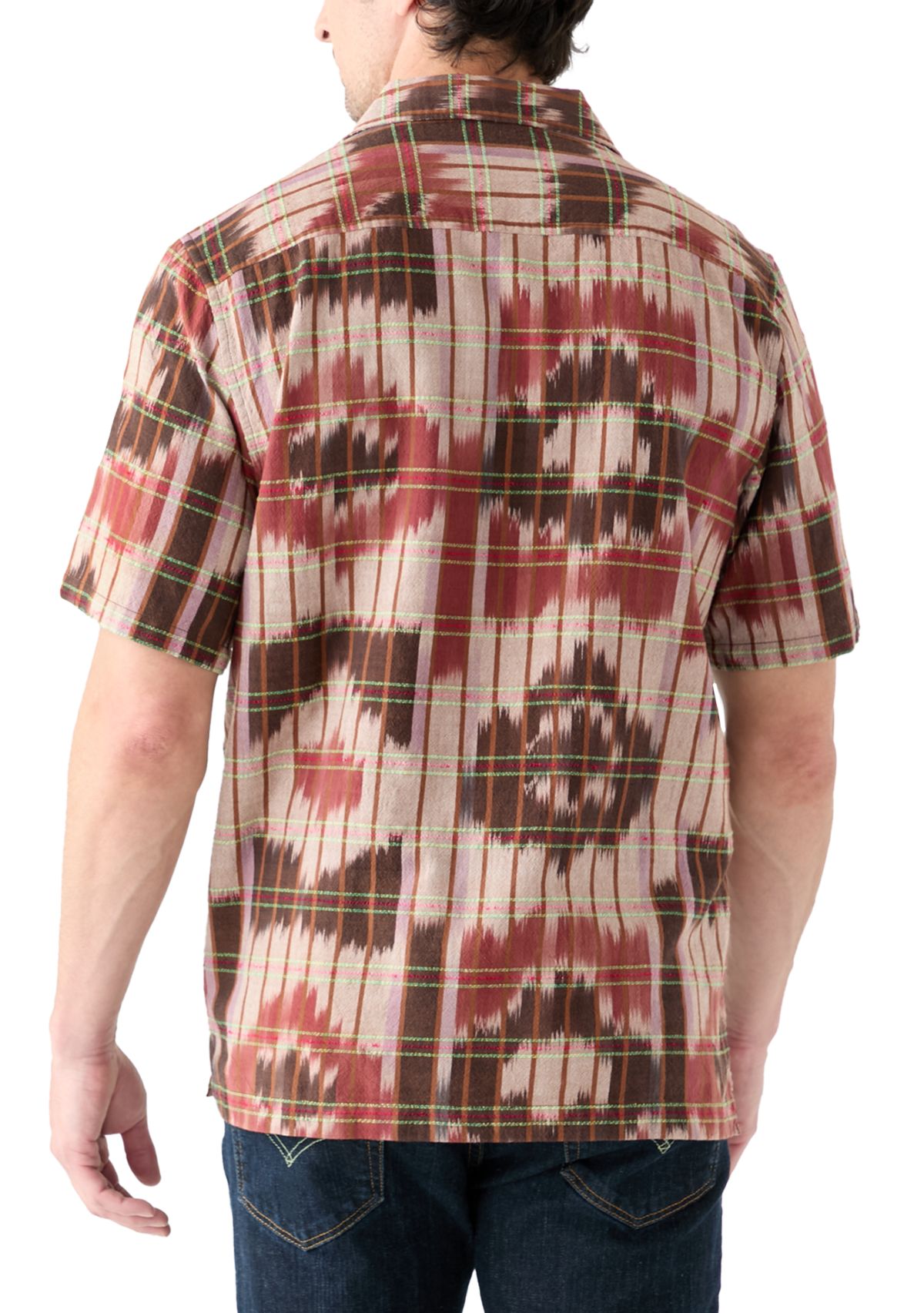 Ikat Camp Collar Short Sleeve Shirt