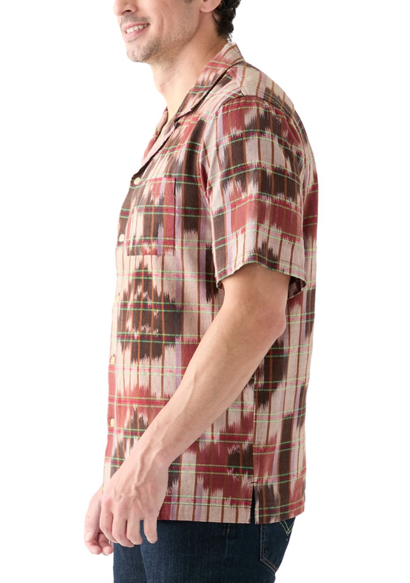 Ikat Camp Collar Short Sleeve Shirt