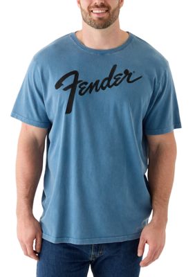Lucky Brand Men's Big & Tall Short Sleeve Fender Logo Graphic T-Shirt, Teal, 2XLT