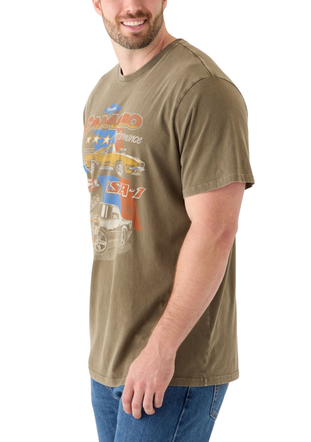 Big & Tall Short Sleeve Camaro Montage Graphic T-Shirt