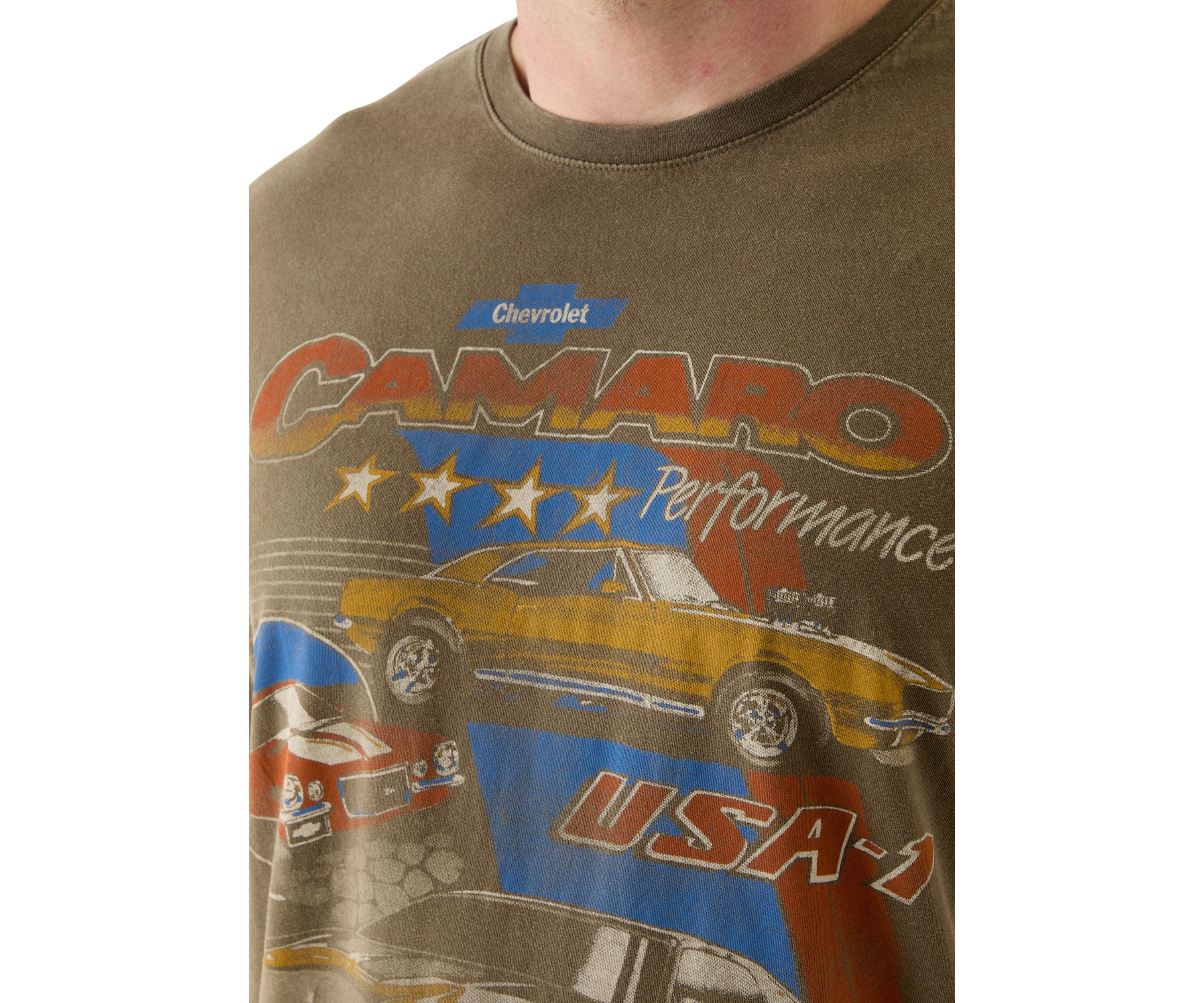 Big & Tall Short Sleeve Camaro Montage Graphic T-Shirt