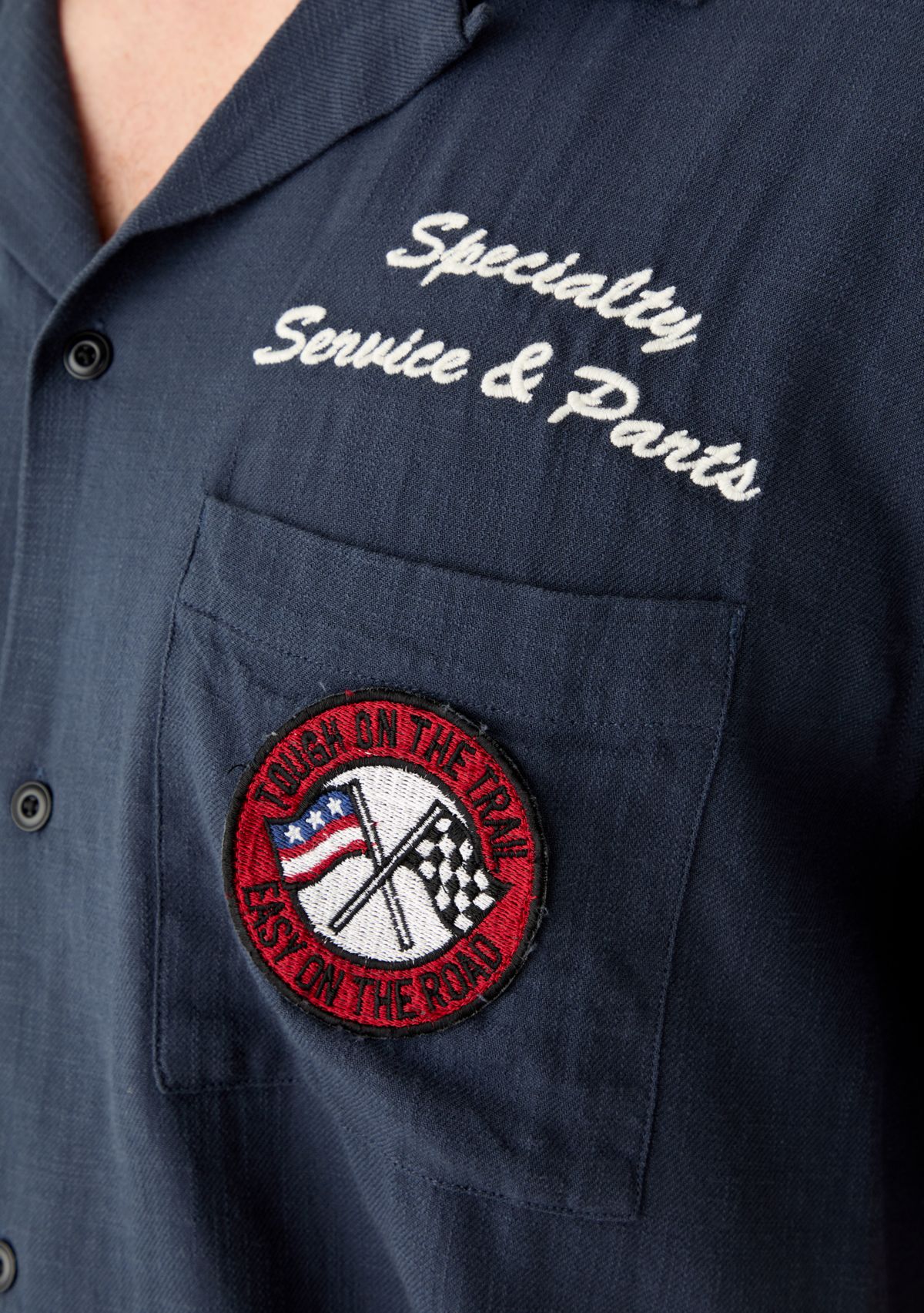 Big & Tall Short Sleeve Ford Bronco Embroidered Shirt