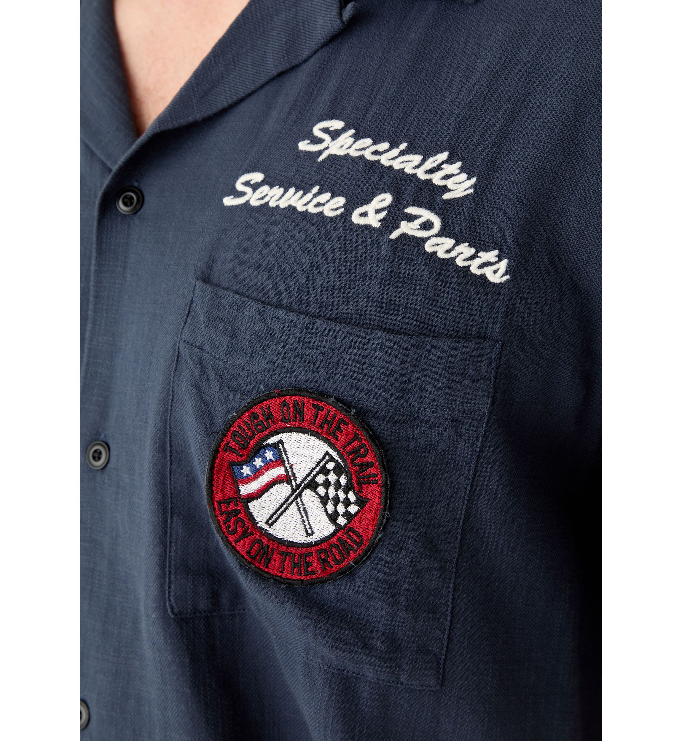 Big & Tall Short Sleeve Ford Bronco Embroidered Shirt