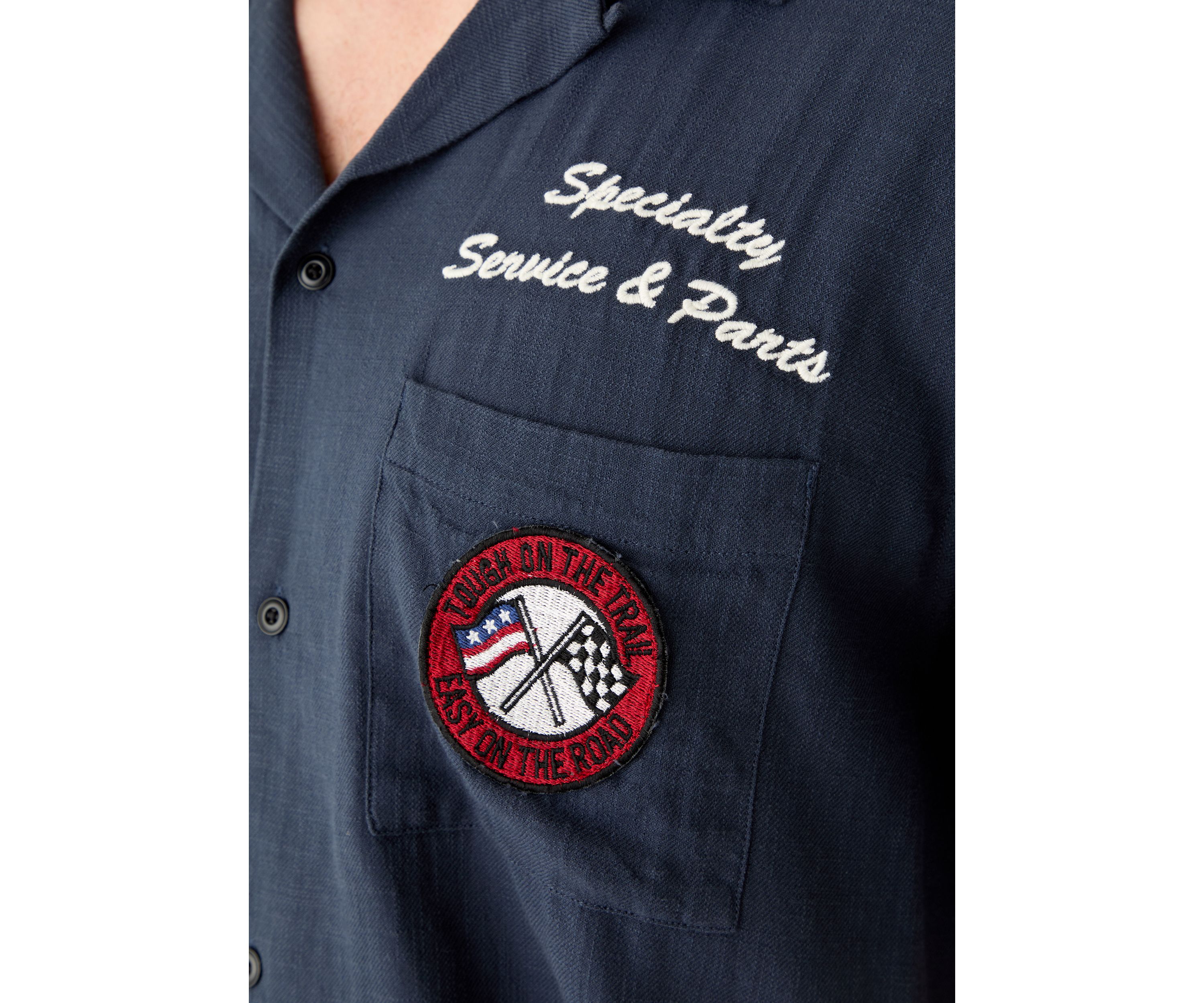 Big & Tall Short Sleeve Ford Bronco Embroidered Shirt