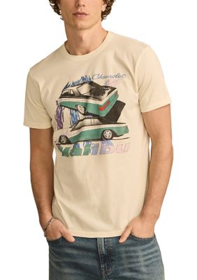 Lucky Brand Men's Big & Tall Chevrolet Malibu Graphic T-Shirt
