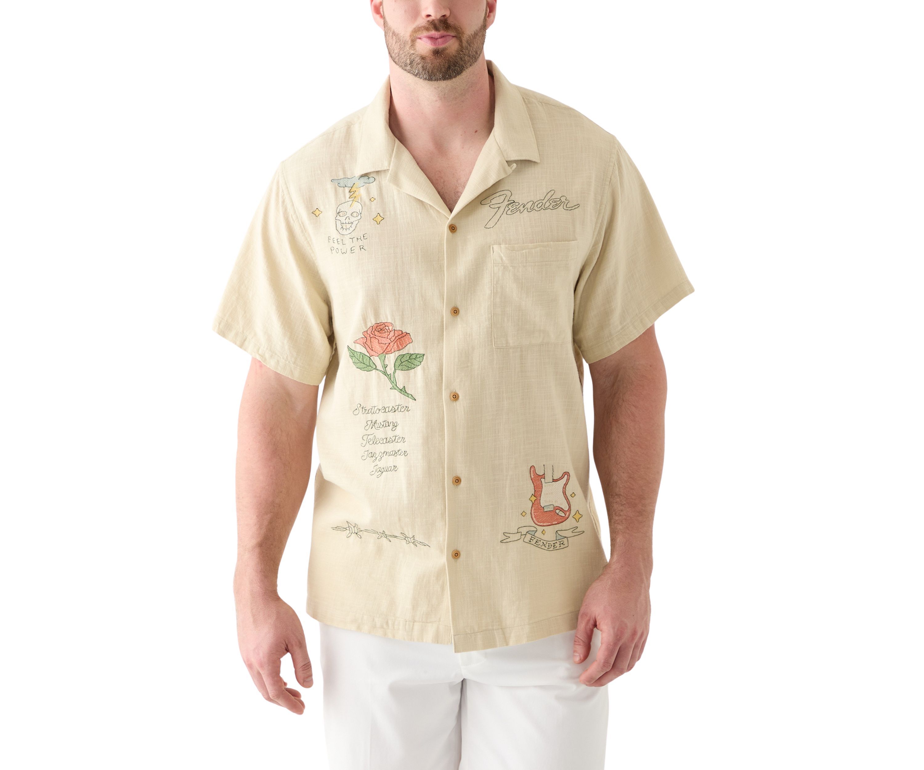 Big & Tall Fender Embroidered Shirt