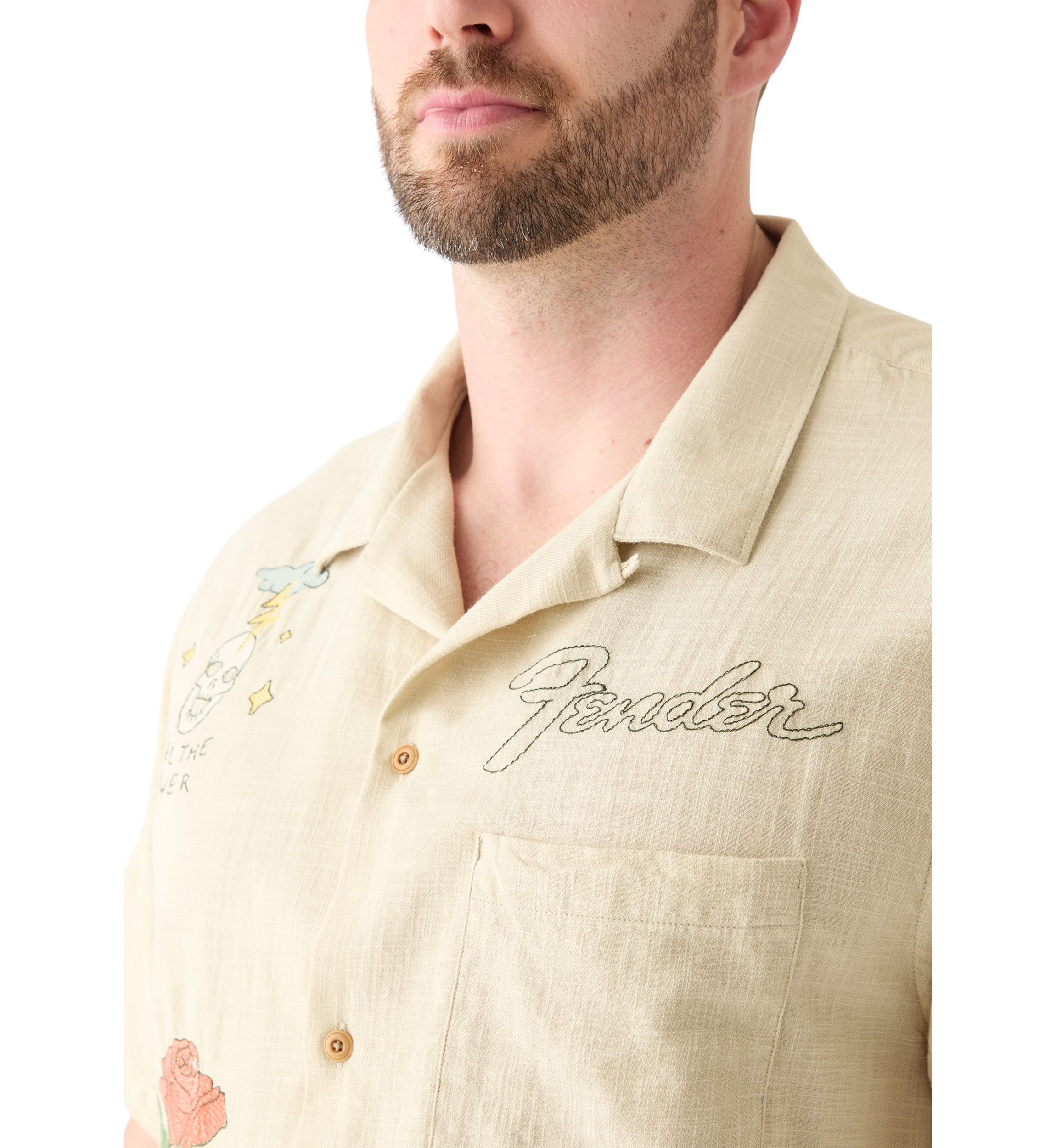 Big & Tall Fender Embroidered Shirt