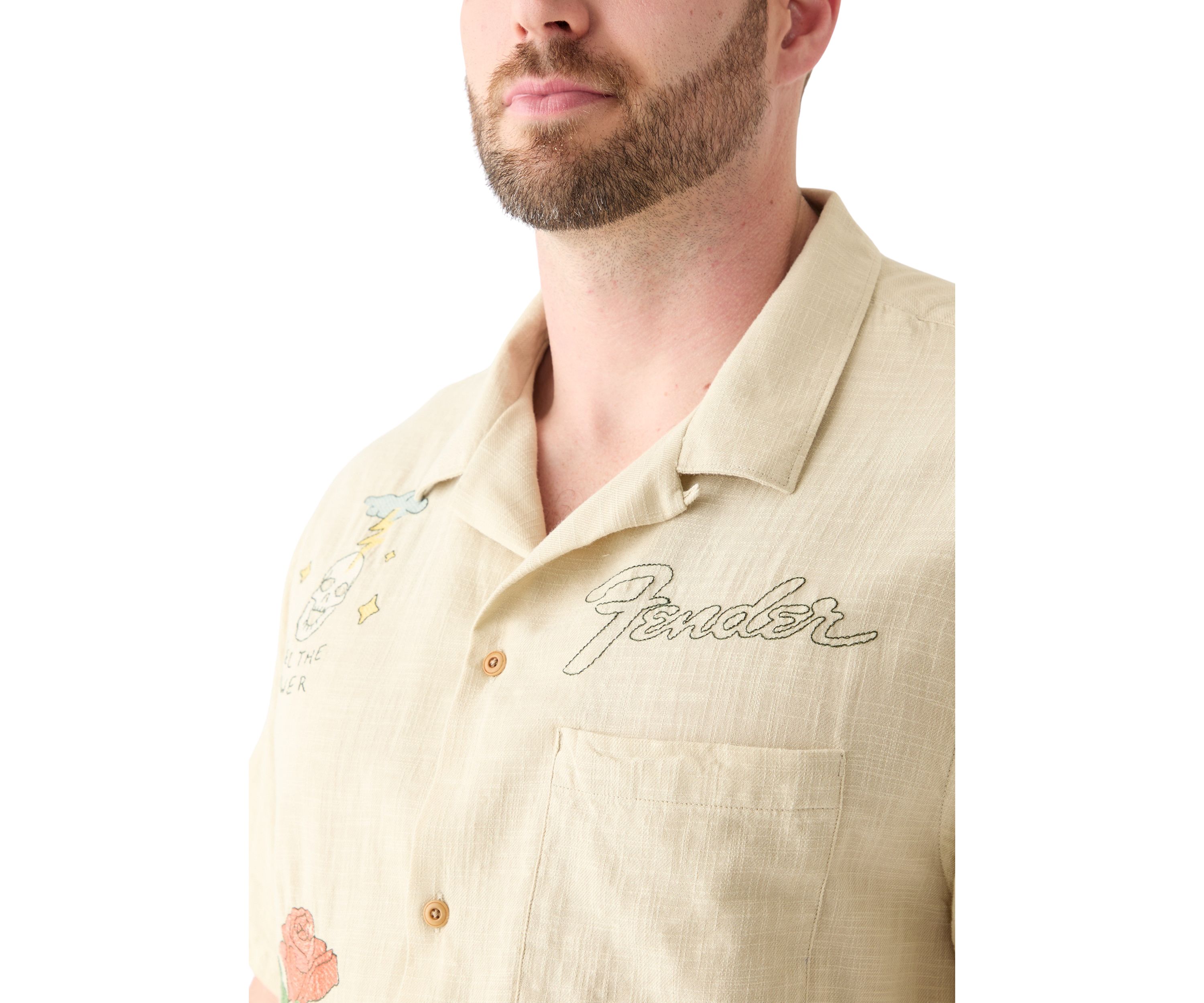 Big & Tall Fender Embroidered Shirt
