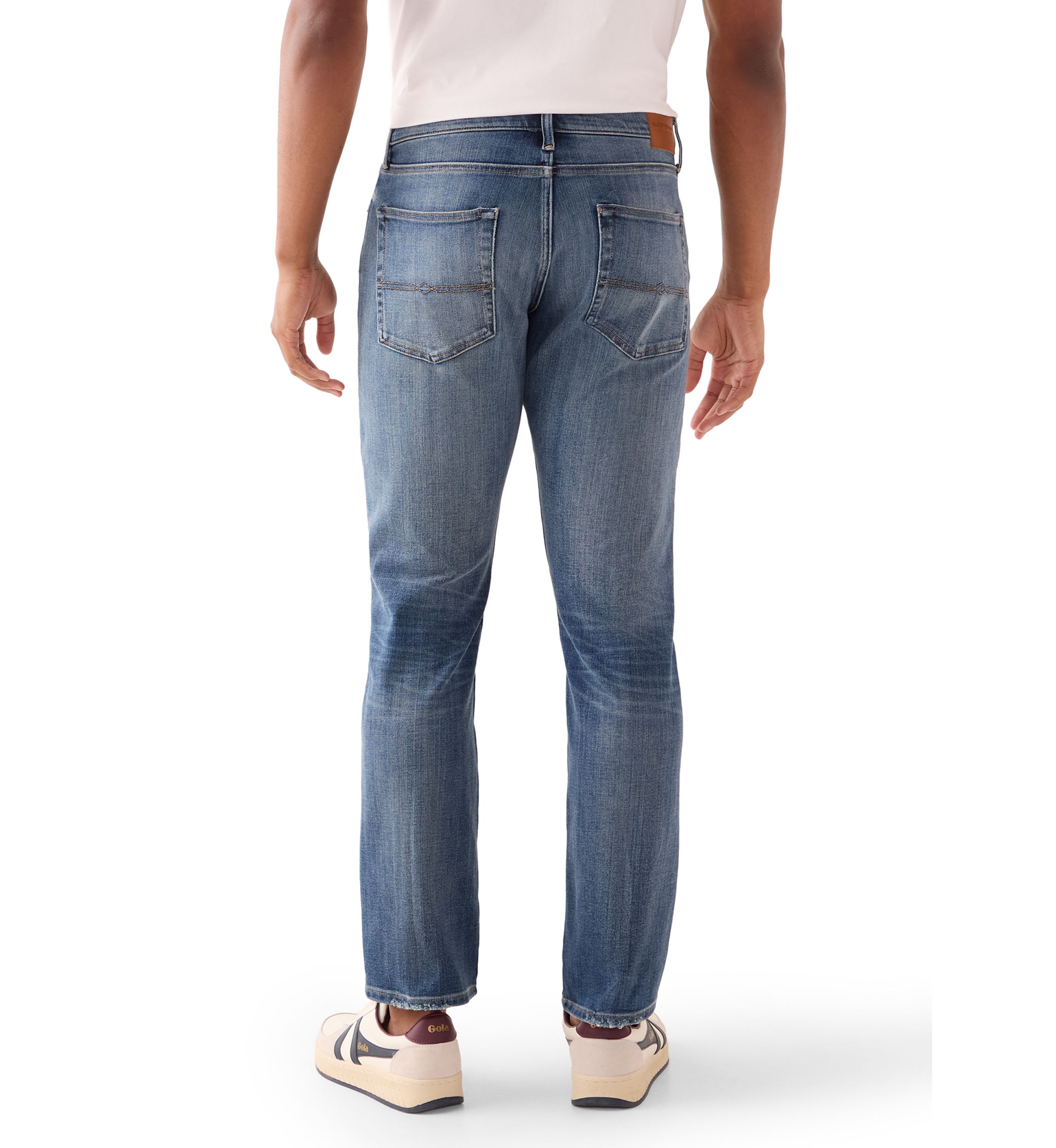 Athletic Straight Leg Denim Pants