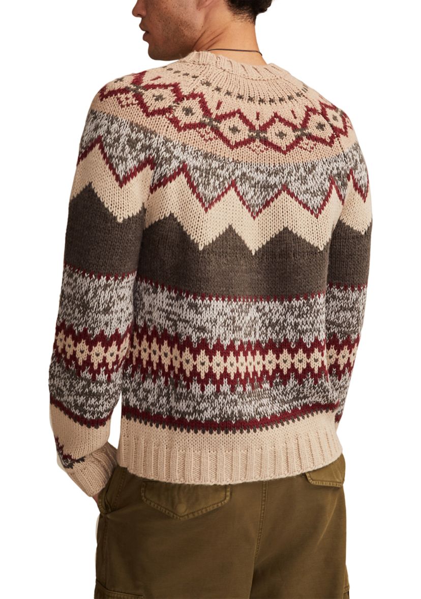 Mens Fair Isle Crew Neck Sweater