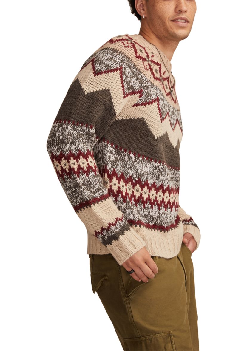 Mens Fair Isle Crew Neck Sweater