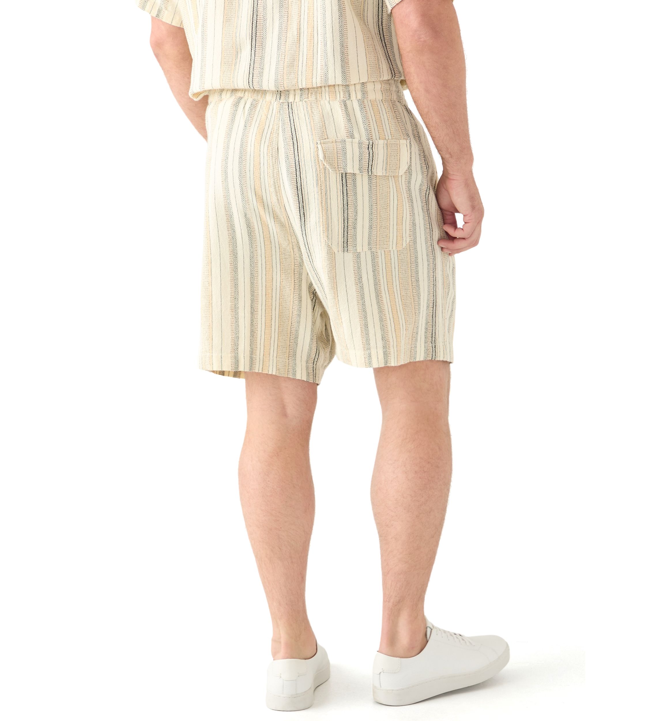Big & Tall Striped Pull On Shorts